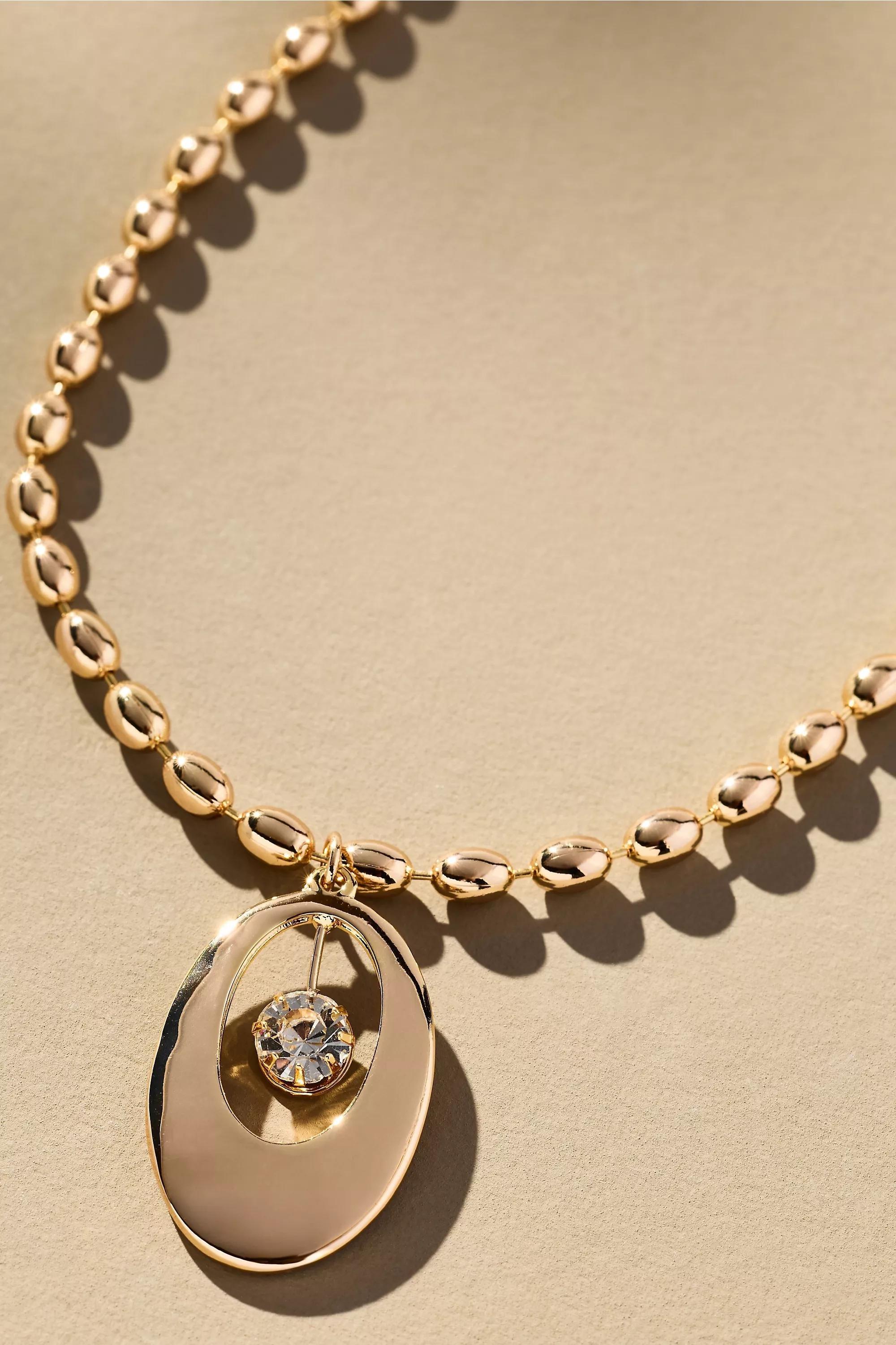 GOLD Eclipsed Pendant Necklace, A501_0070, medium