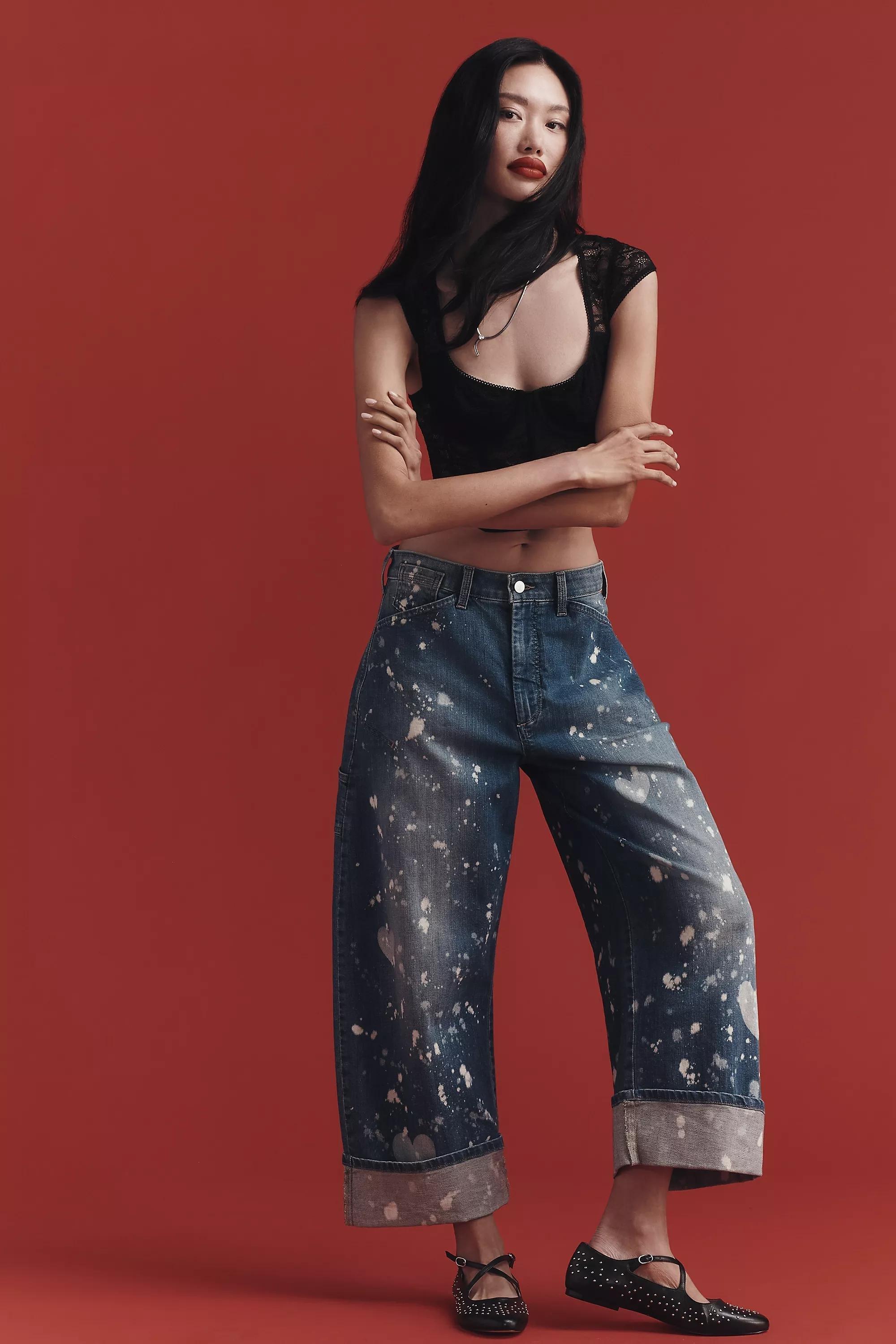 By Pilcro The Kayden Barrel Carpenter Jeans, Blue, A501_0093, large image number 0