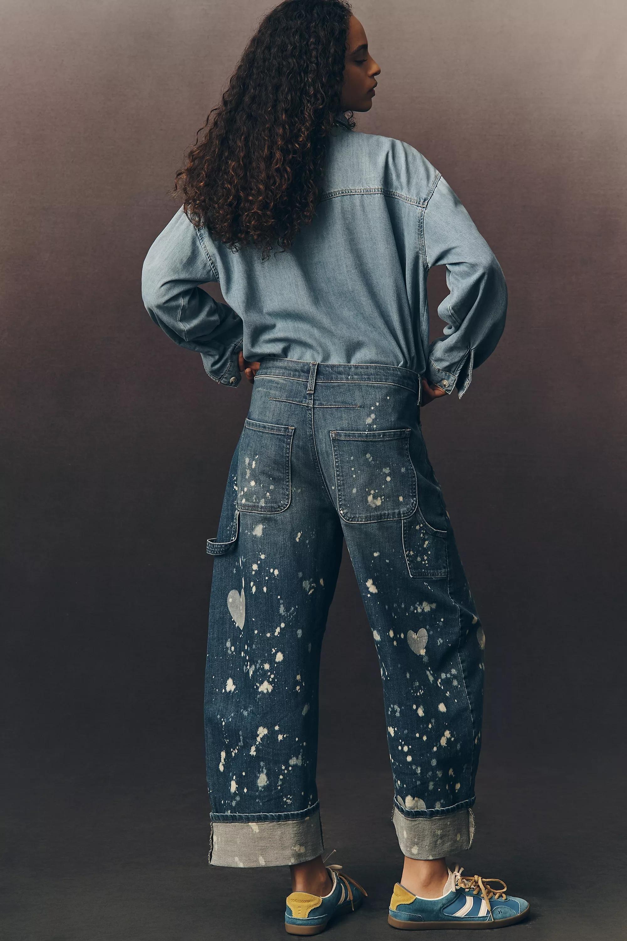 By Pilcro The Kayden Barrel Carpenter Jeans, Blue, A501_0093, large image number 5