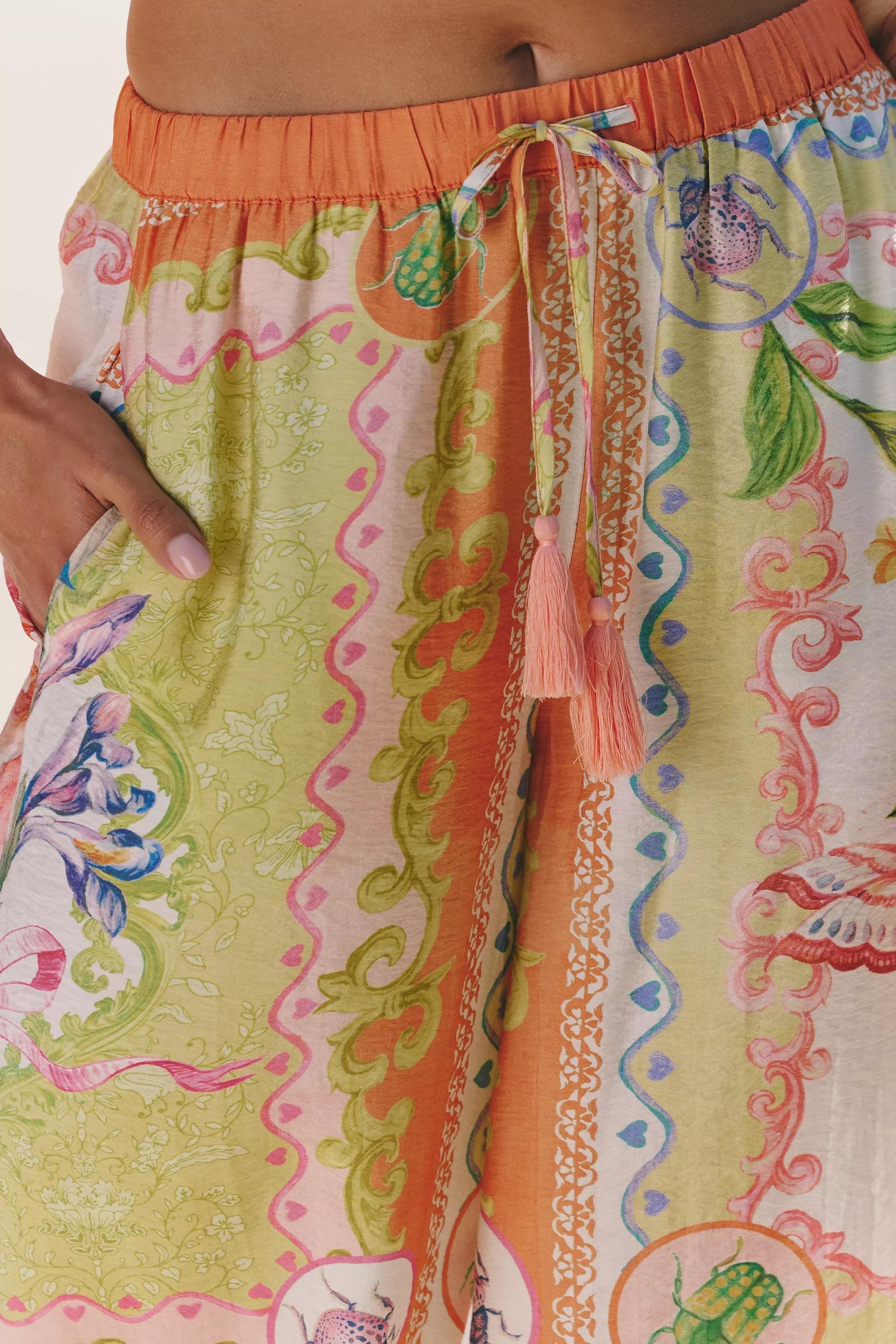 By Celandine Sheer Printed Trousers, Multicolour, A501_0532, large image number 3