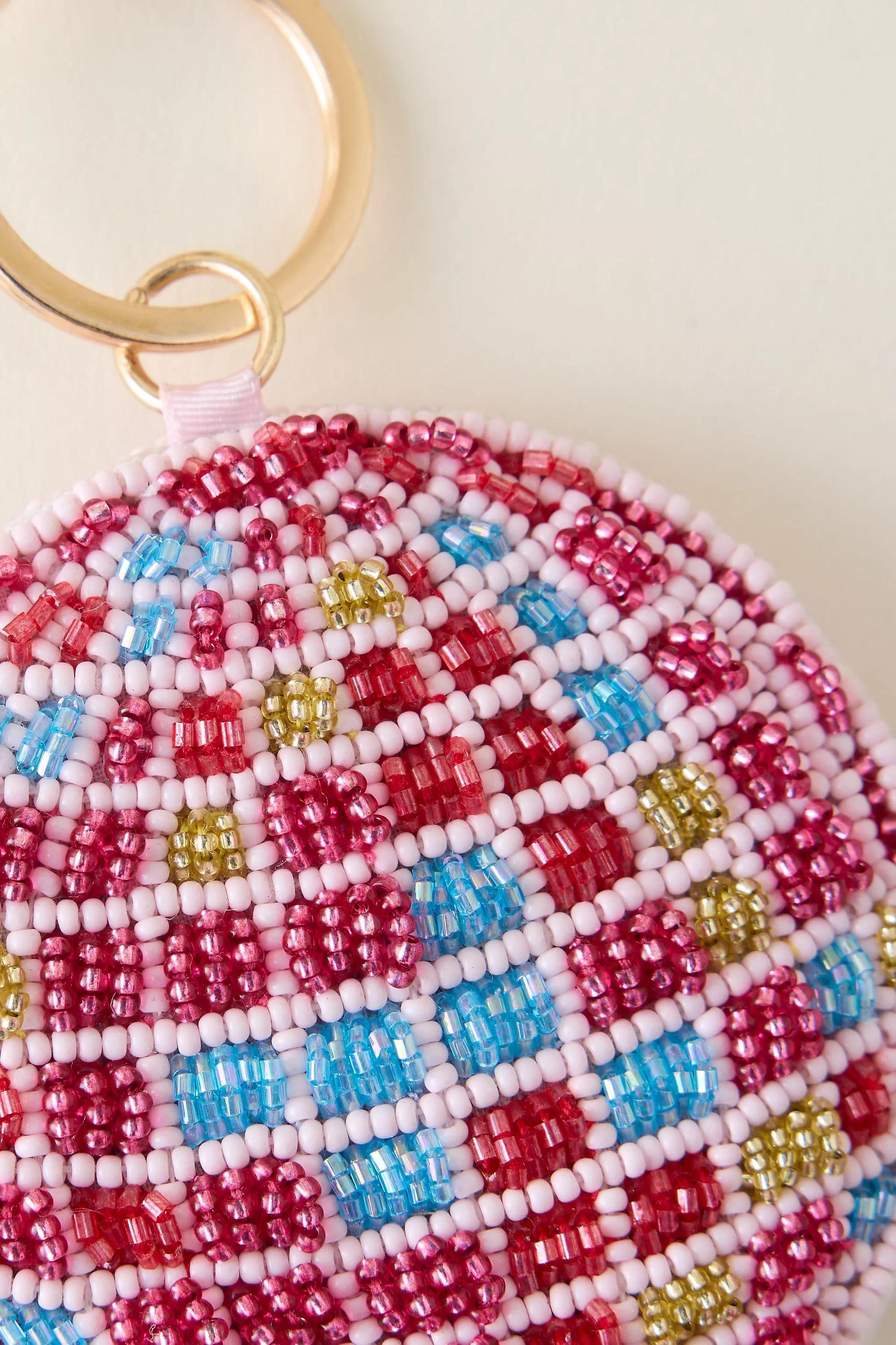 Beaded Disco Ball Bag Charm, Multicolour, Multicolour, large image number 3