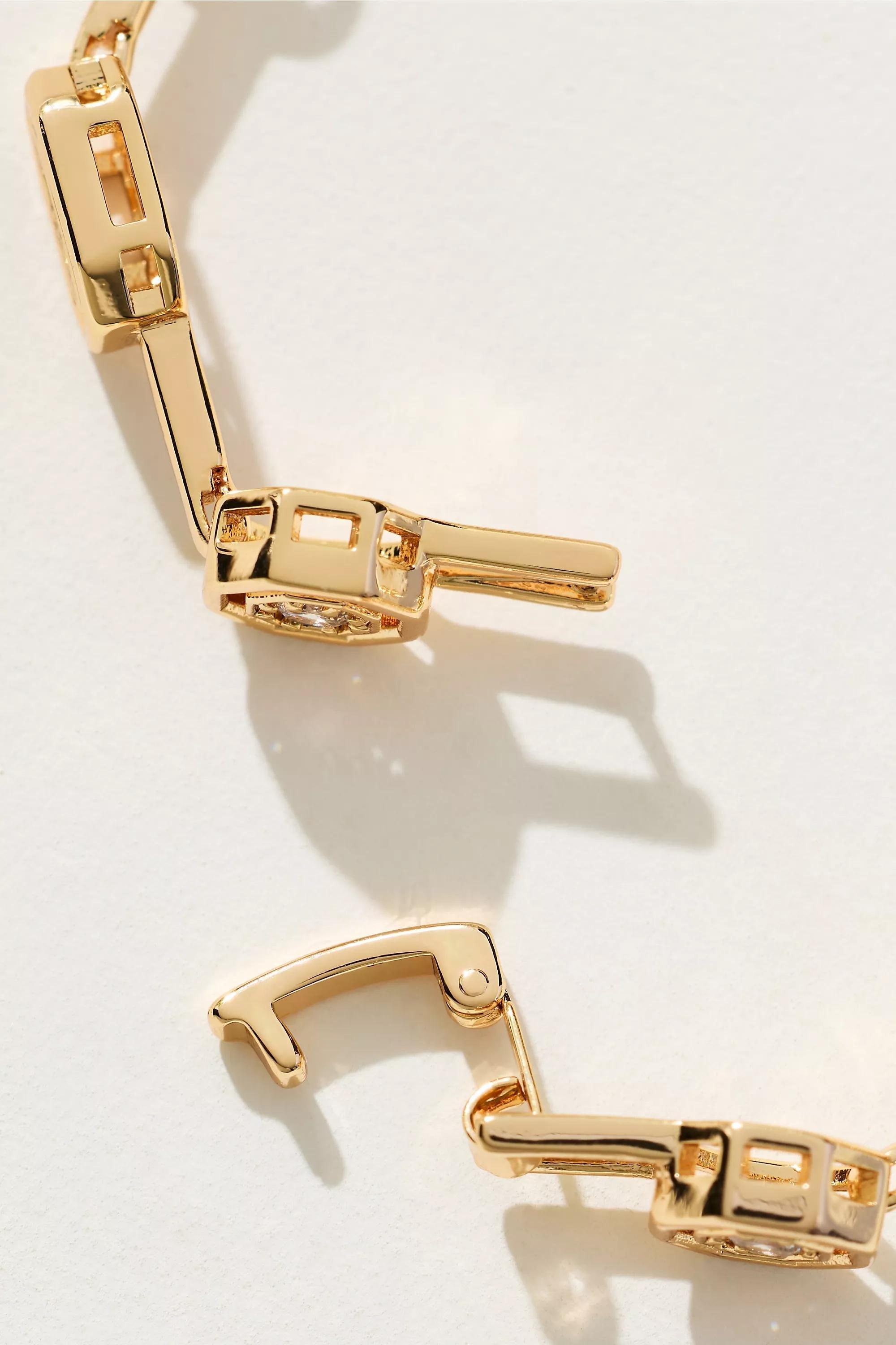 Link Tennis Bracelet, Gold, A501_0070, large image number 1