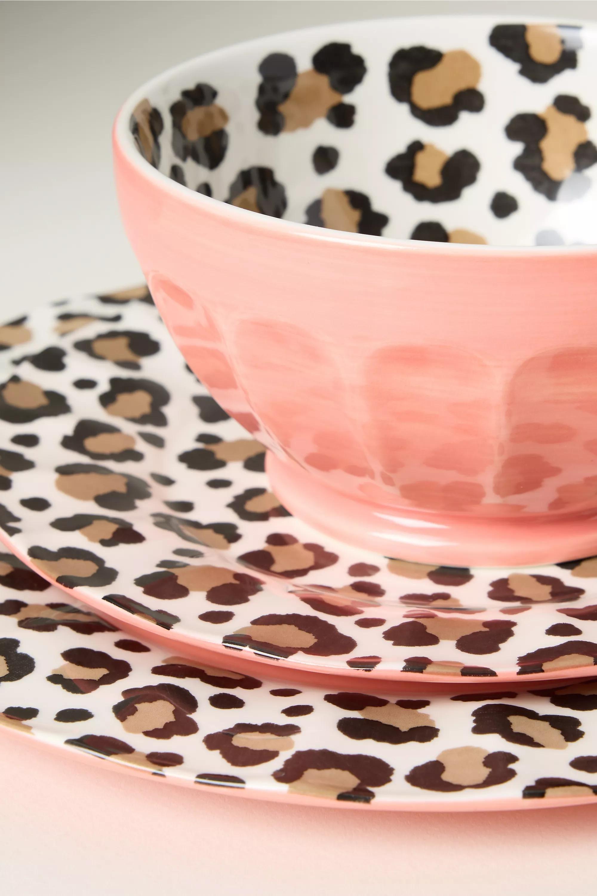 Leopard Chintzware Leopard Stoneware Dessert Plate, A501_0292, medium