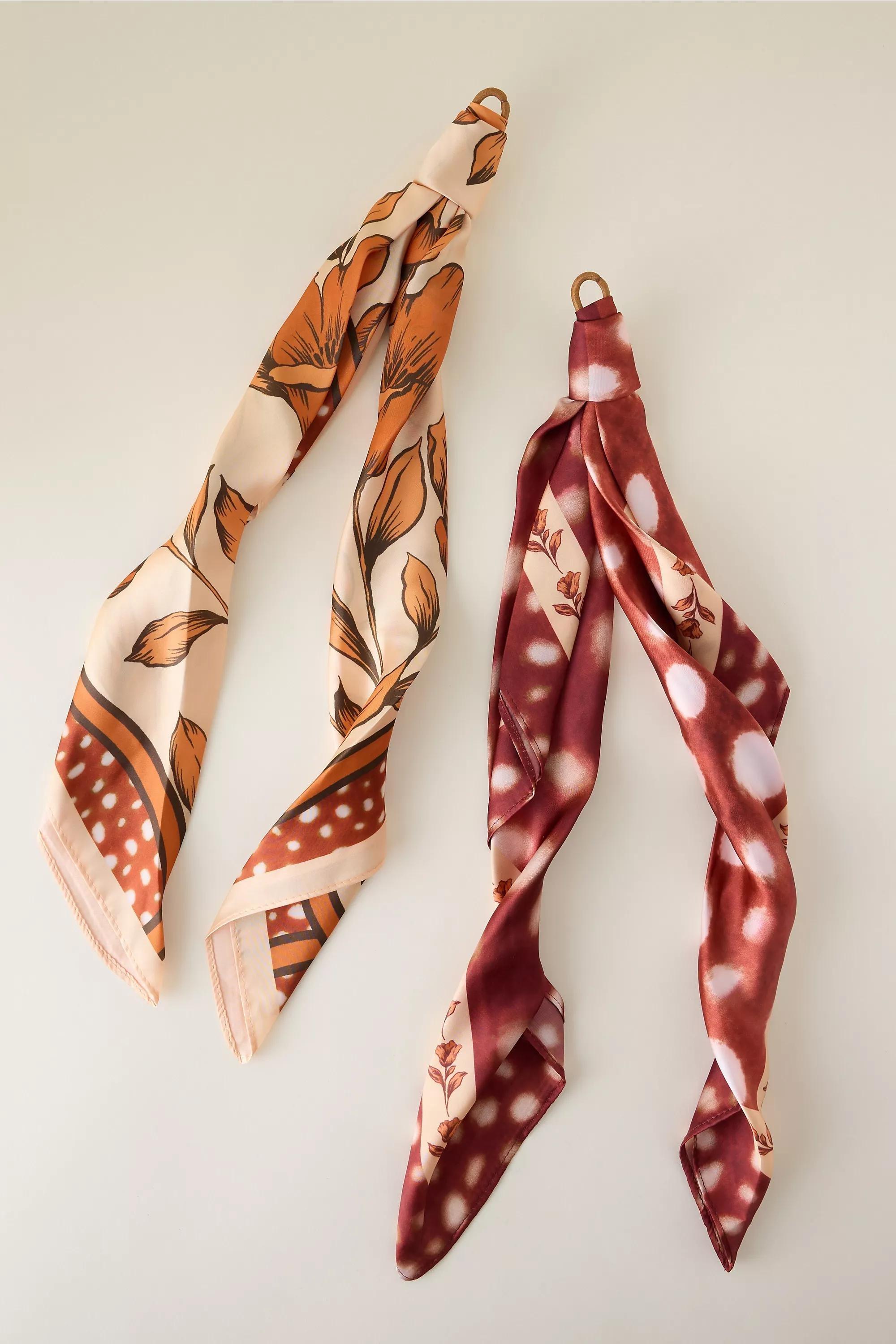 BROWN Mod Farmer Headscarves, Set of 2, A501_0020, large image number 1