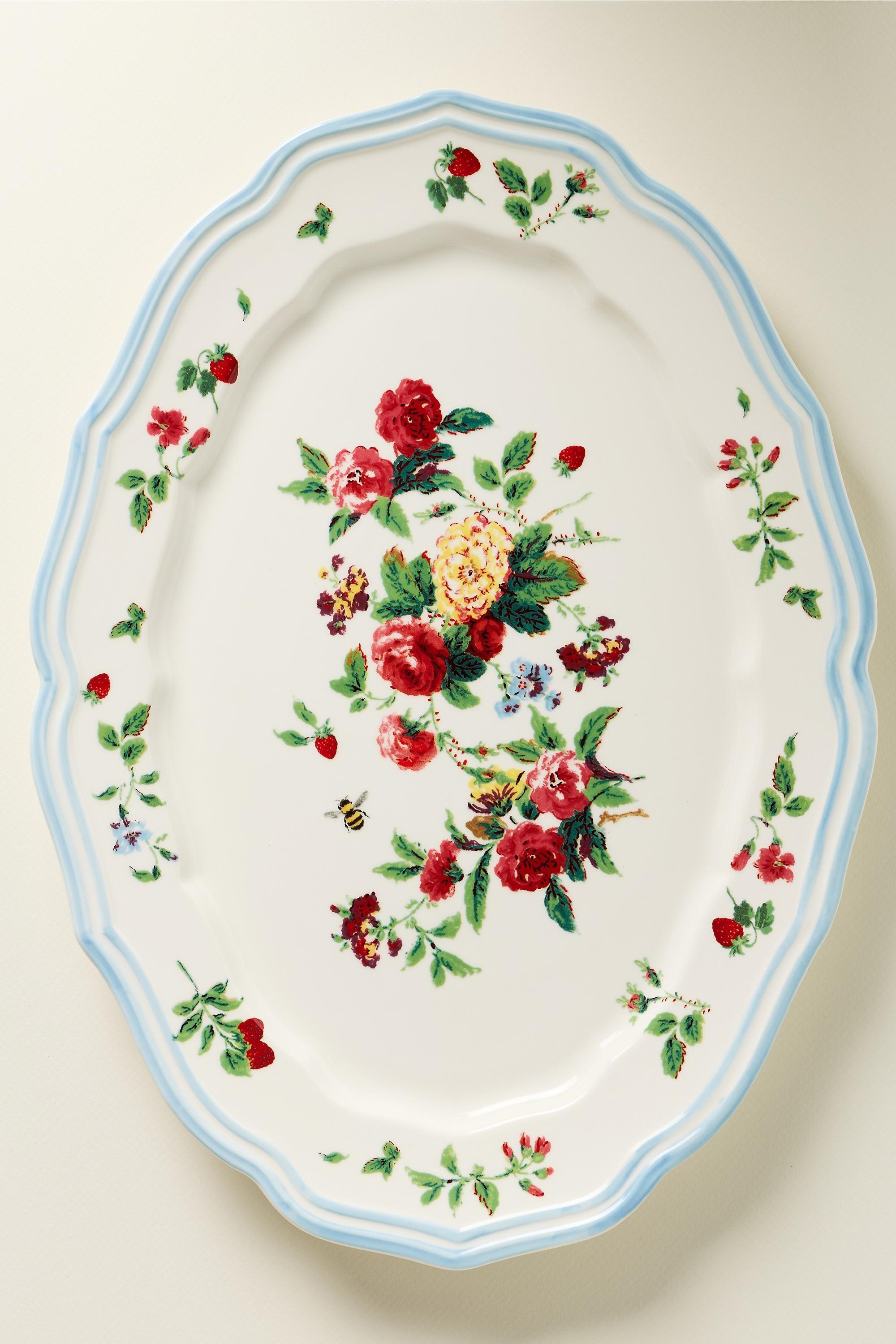 Camille Stoneware Platter White, A501_0522, medium