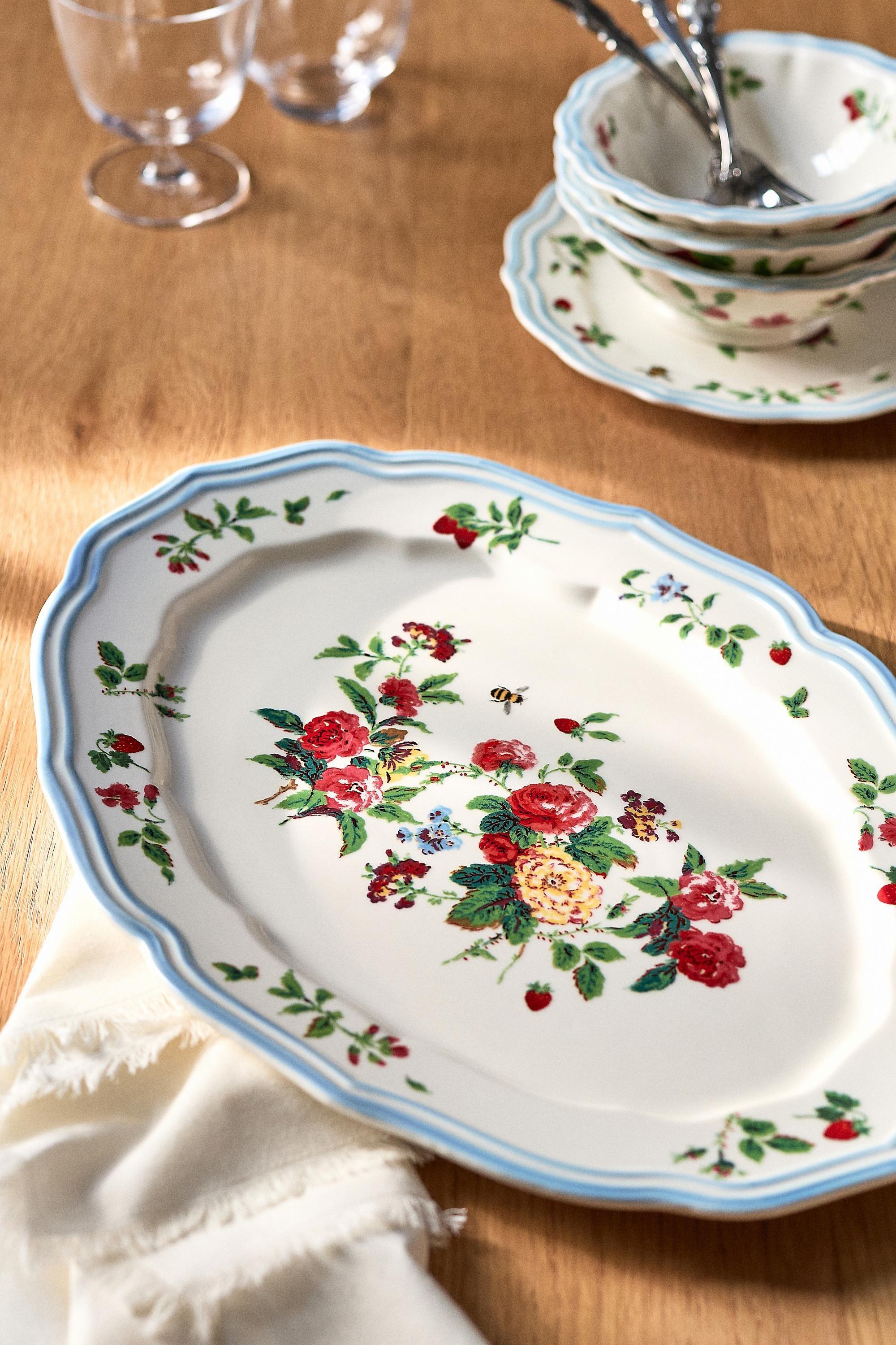 Camille Stoneware Platter White, A501_0522, large image number 1