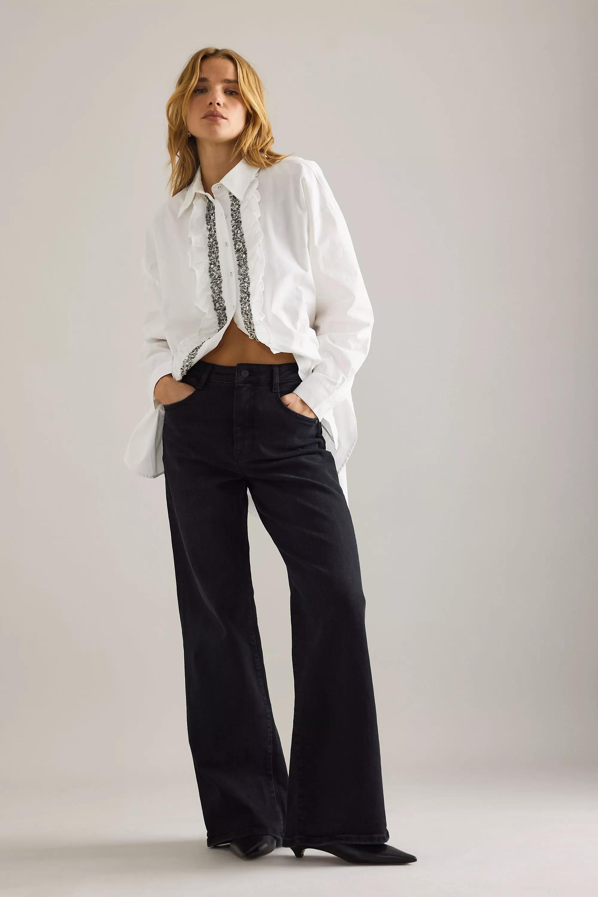 BLACK Ob Wn Sadie Hr Wide Leg A, A501_0001, large image number 1