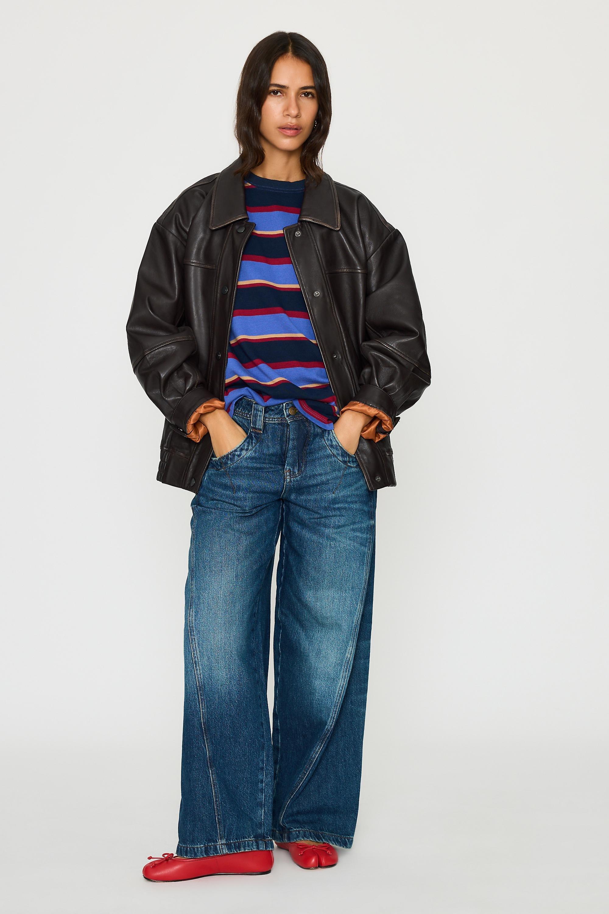 Pilcro High-Rise Tapered Jeans, Blue, Blue, medium