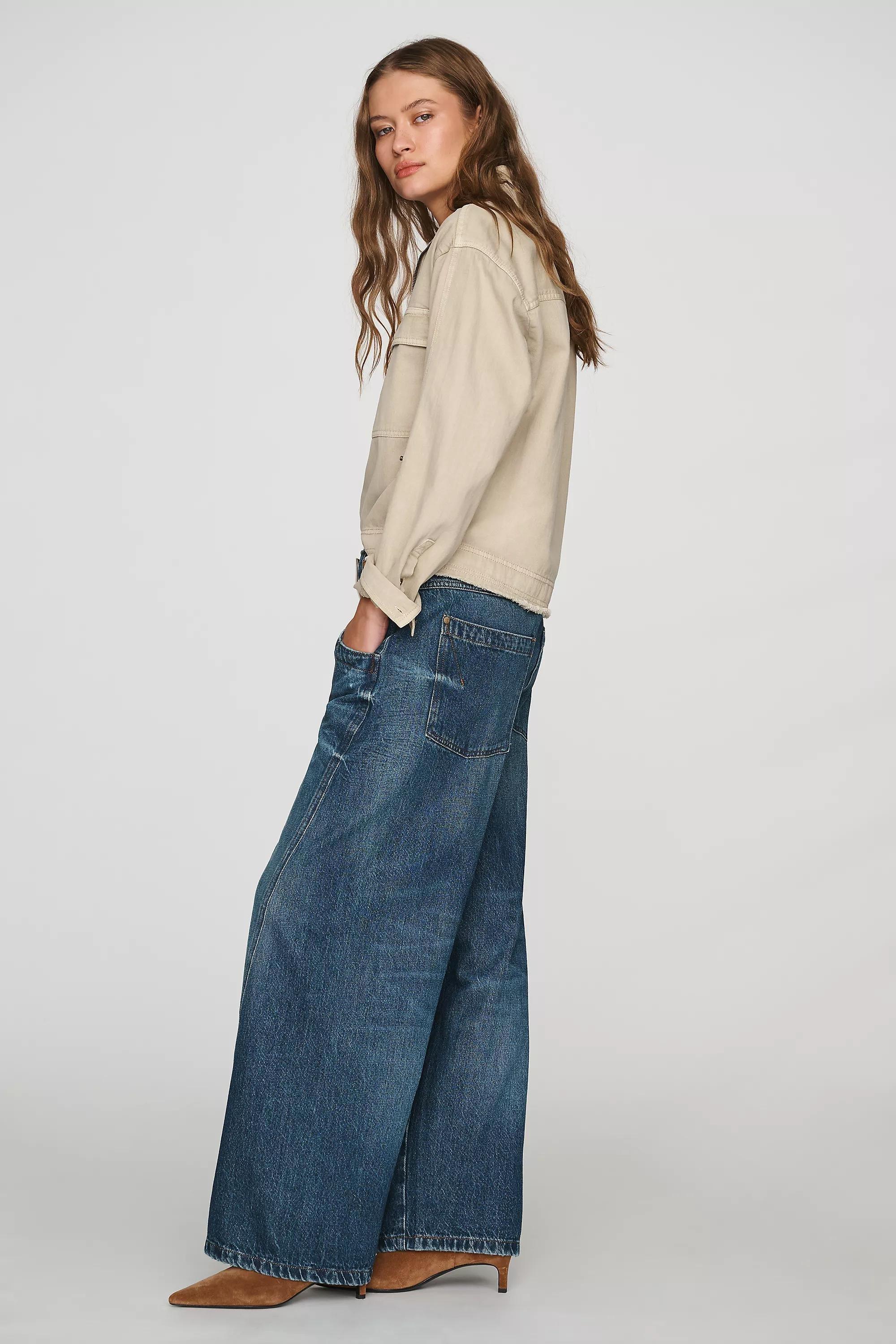 Pilcro High-Rise Tapered Jeans, Blue, Blue, large image number 4