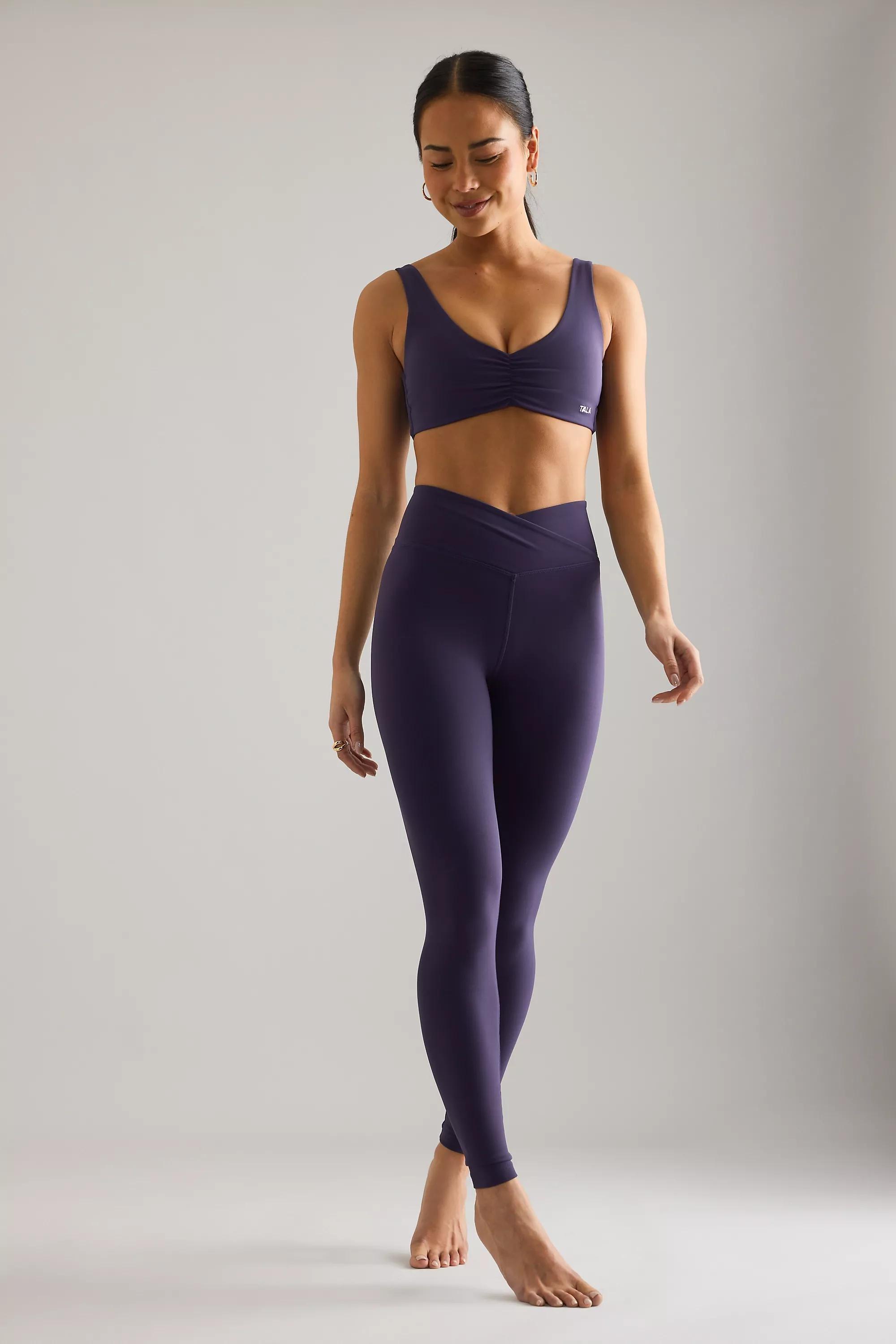 Tala Dayflex Ruched Front Sports Bra, Purple, Purple, large image number 2