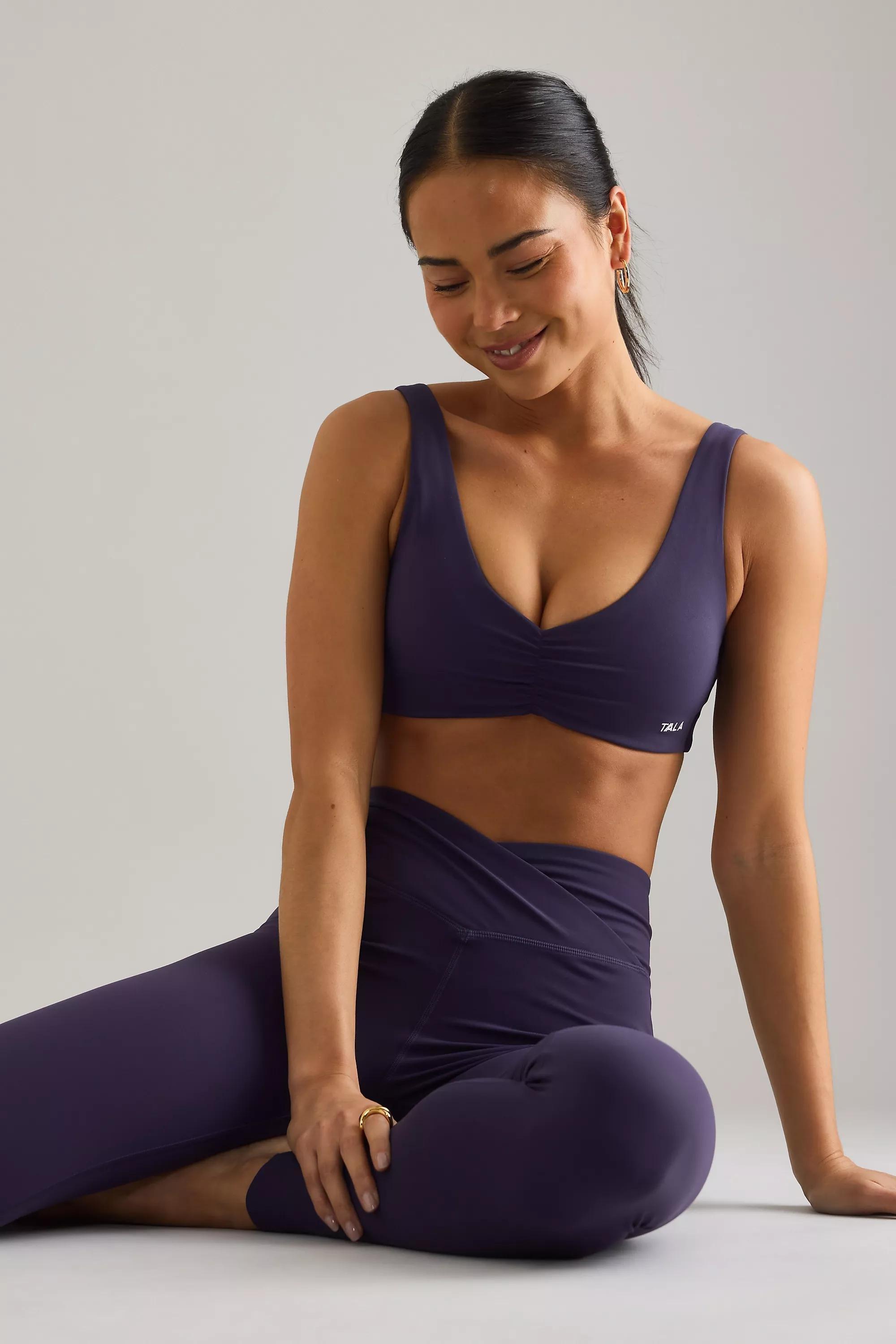 Tala Dayflex Ruched Front Sports Bra, Purple, Purple, large image number 3