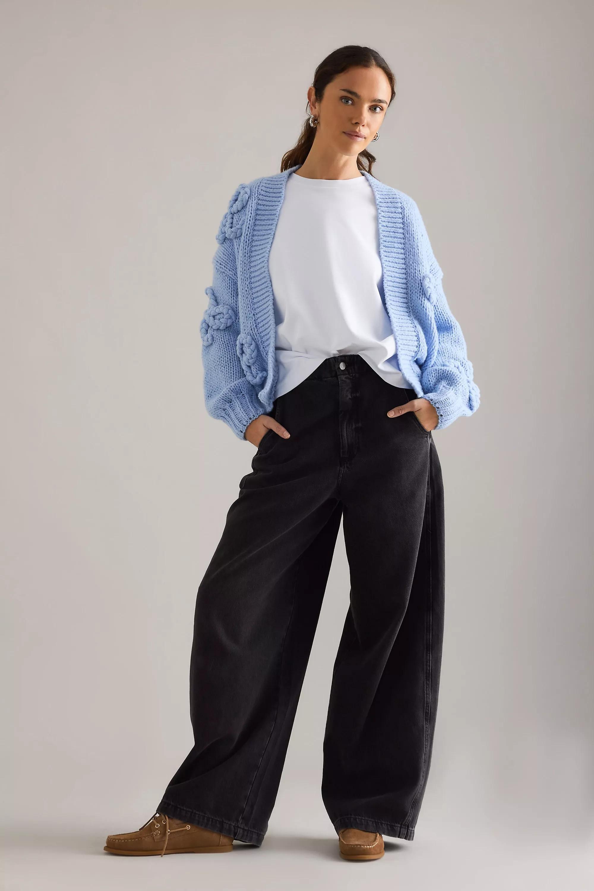 By Maeve 3D Embroidered Cardigan, Blue, A501_0040, large image number 3