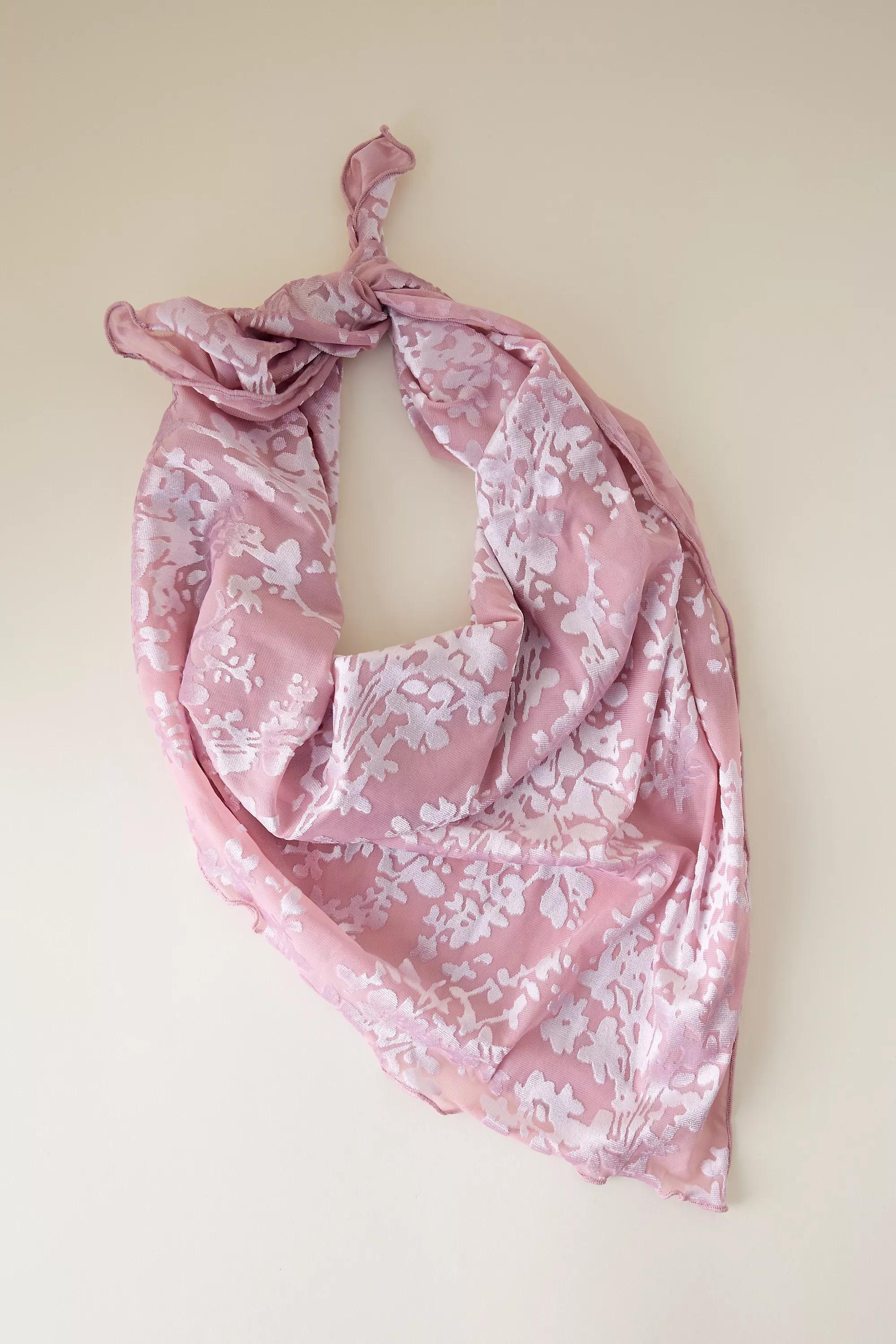 Velvet Headscarf, Pink, A501_0066, large image number 0