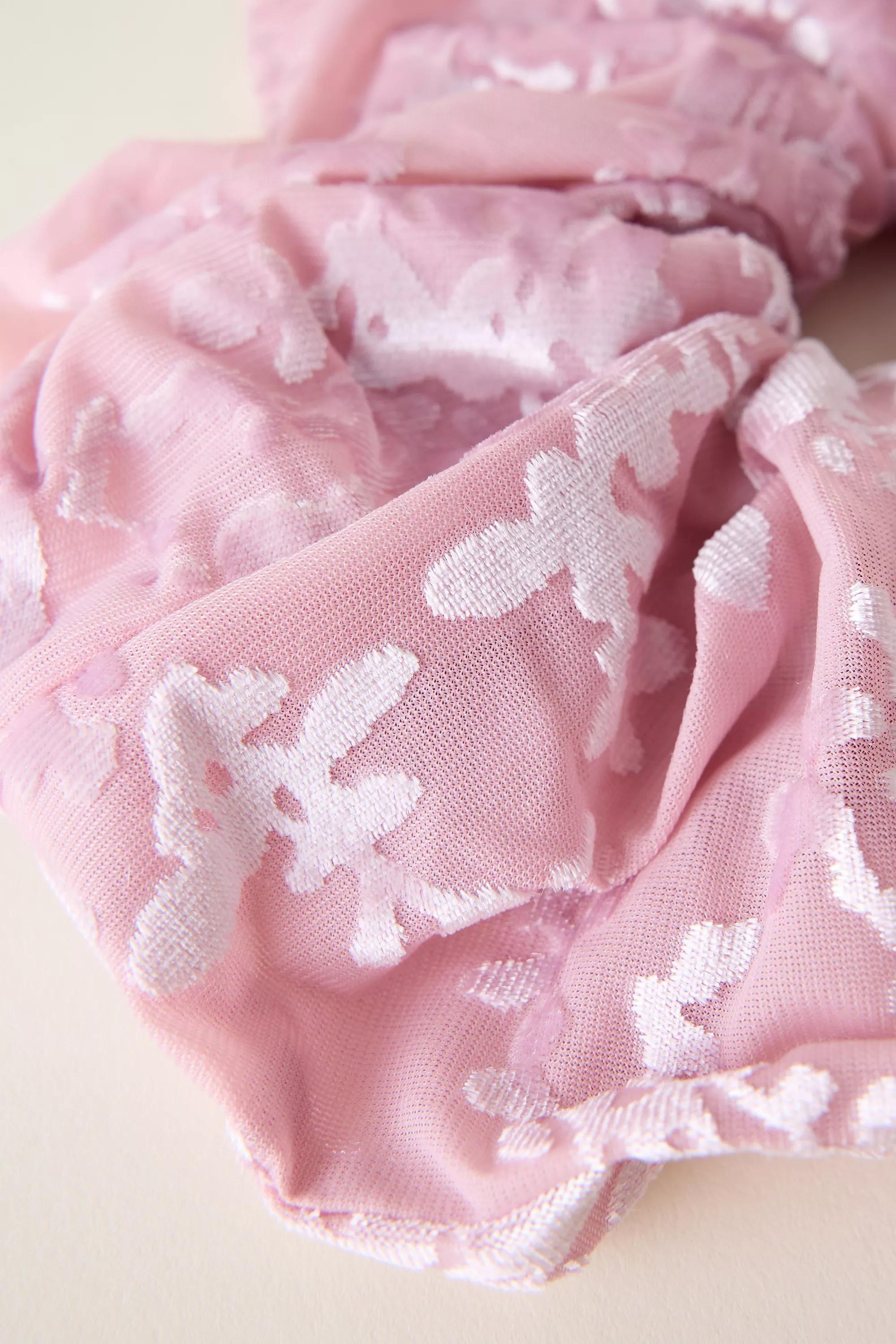 Uk Velvet Scrunchie, Pink, A501_0066, medium