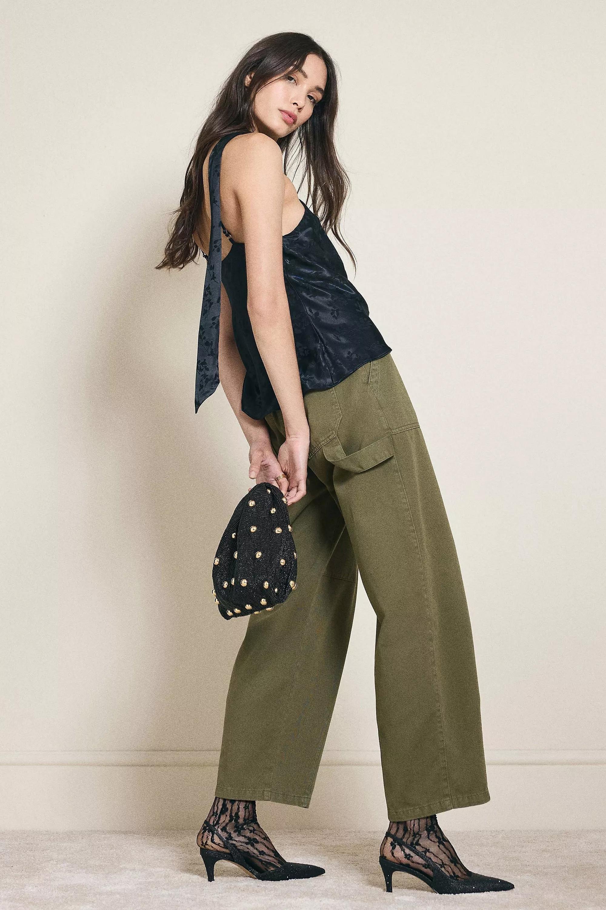 By Anthropologie Barrel Cargo Pants, Green, A501_0030, large image number 3