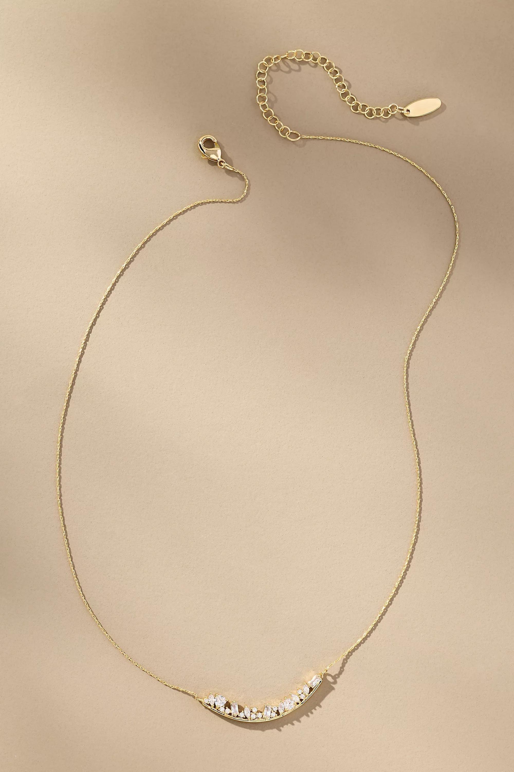 APRIL Birthstone Bar Necklace, Multicolour, medium