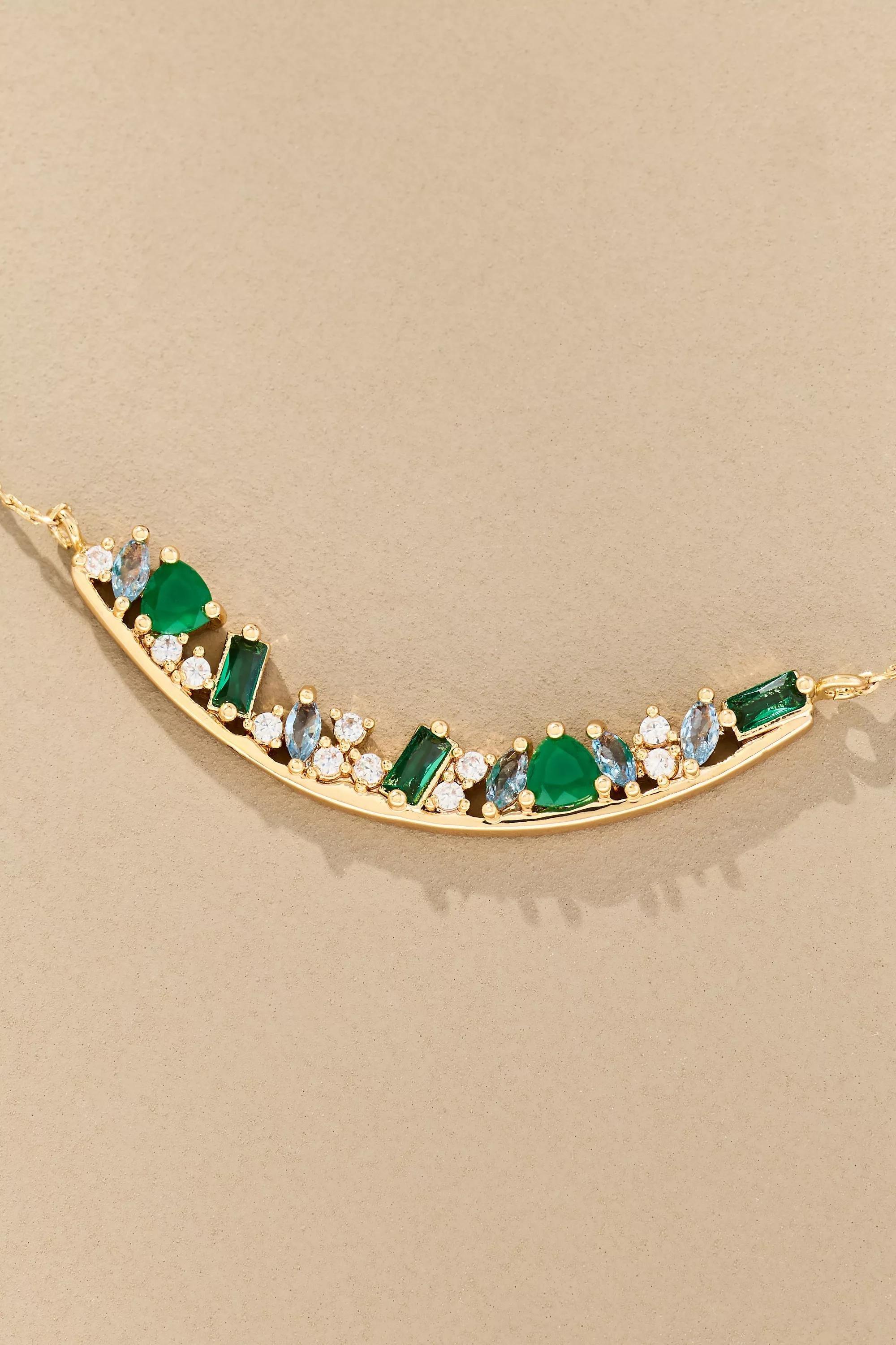 MAY Birthstone Bar Necklace, Multicolour, large image number 4