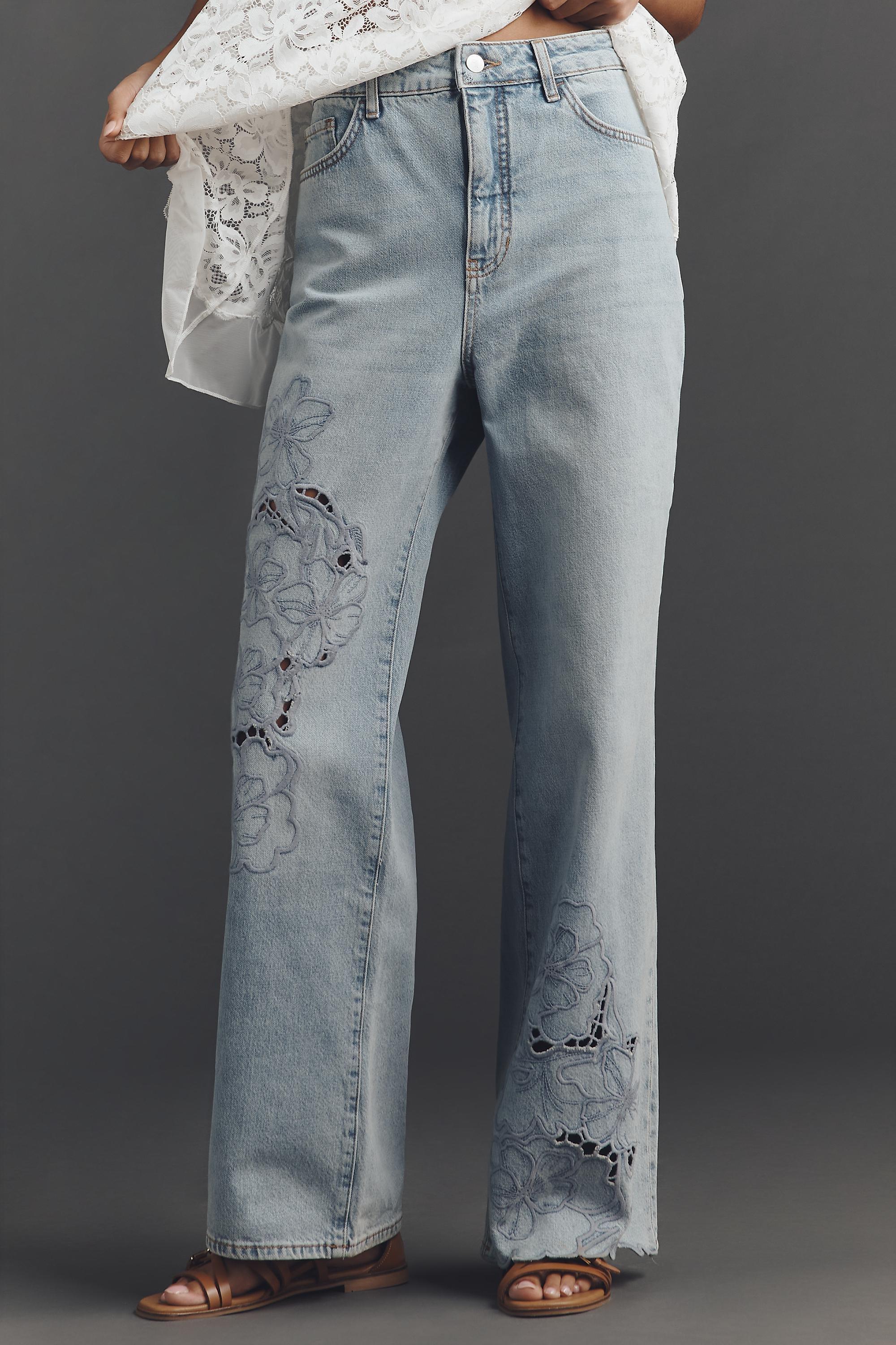 By Pilcro High-Rise Wide-Leg Jeans, Blue, Blue, large image number 1