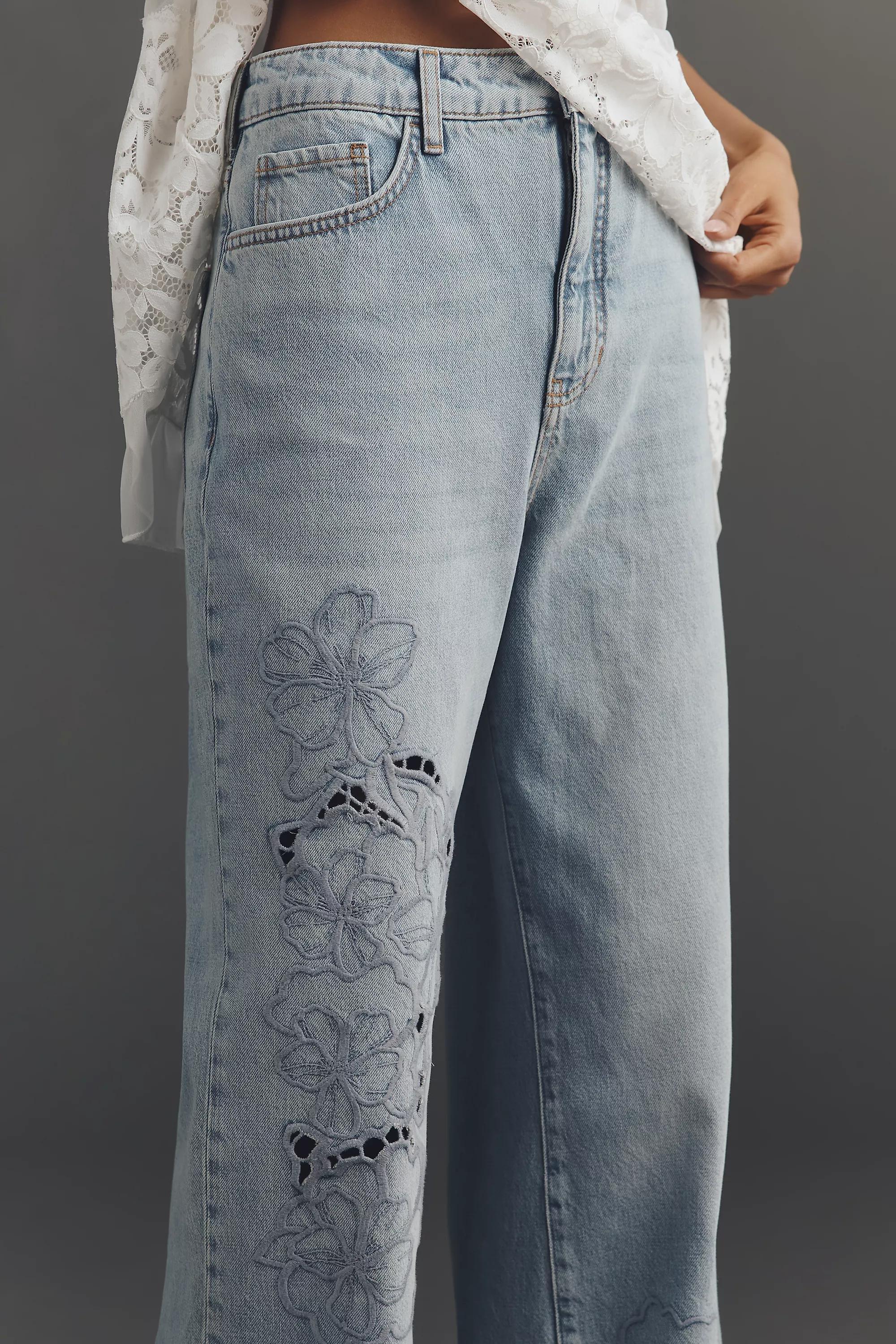 By Pilcro High-Rise Wide-Leg Jeans, Blue, Blue, large image number 2