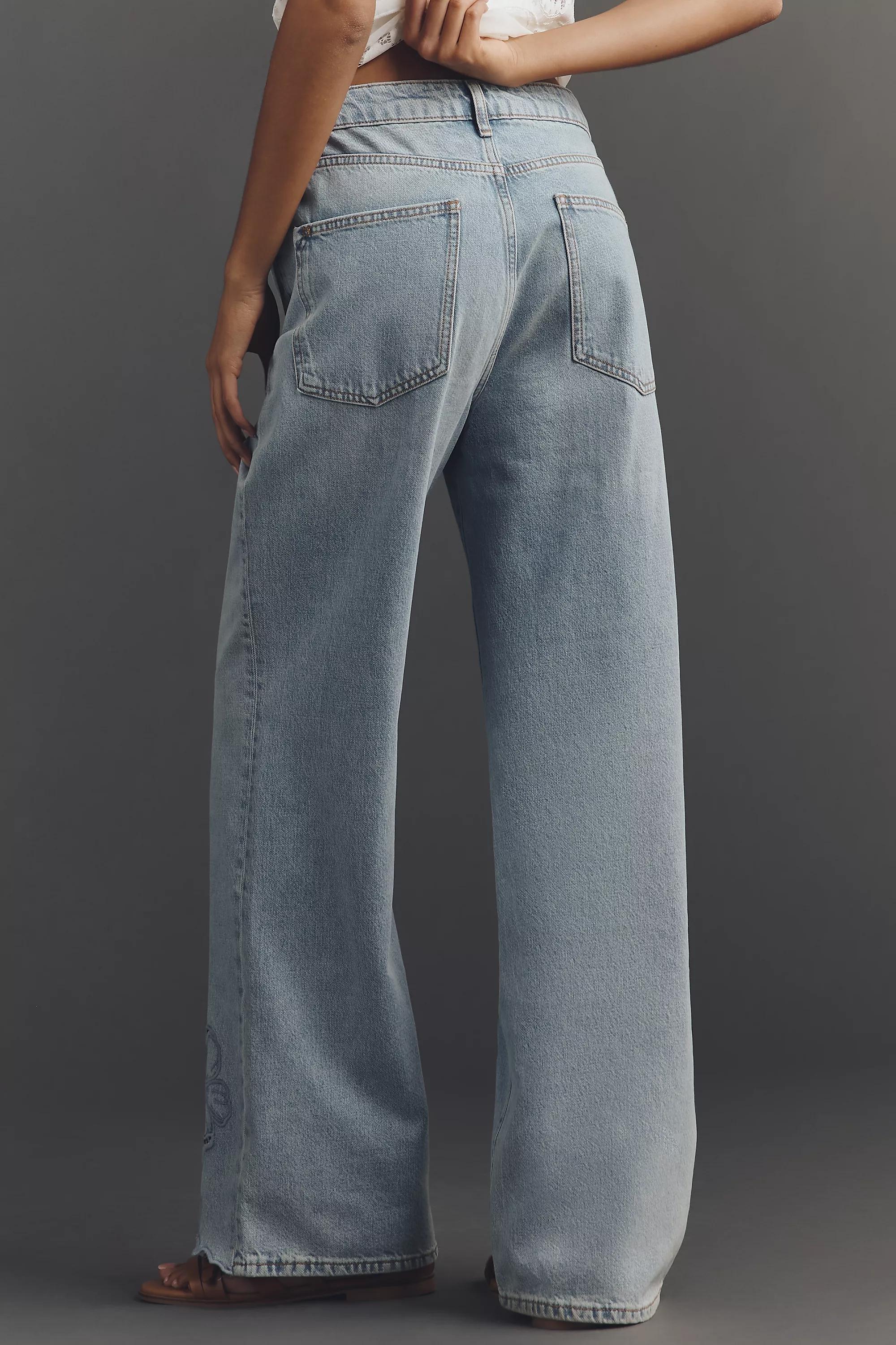 By Pilcro High-Rise Wide-Leg Jeans, Blue, Blue, large image number 3