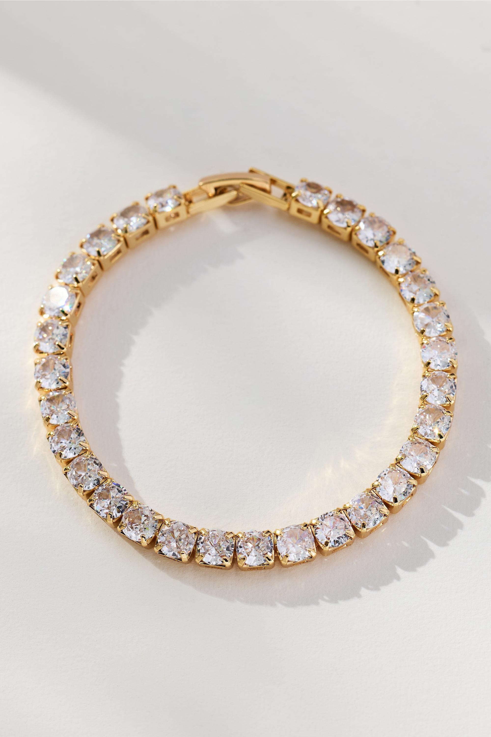 GOLD Circle Crystal Bracelet, A501_0070, medium