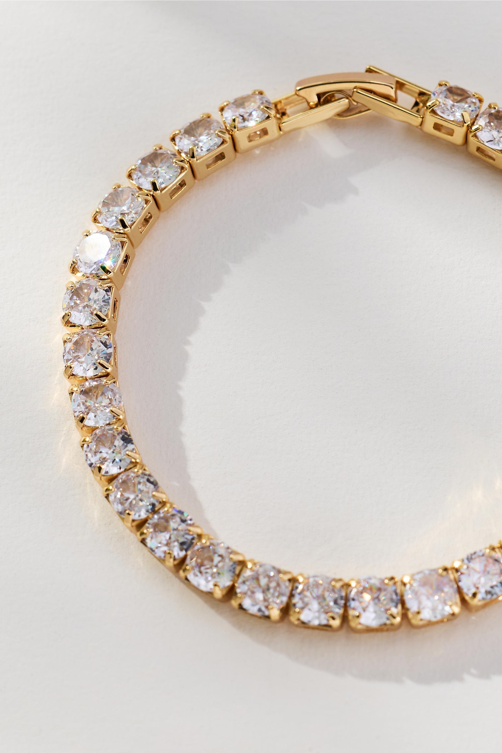 GOLD Circle Crystal Bracelet, A501_0070, large image number 1