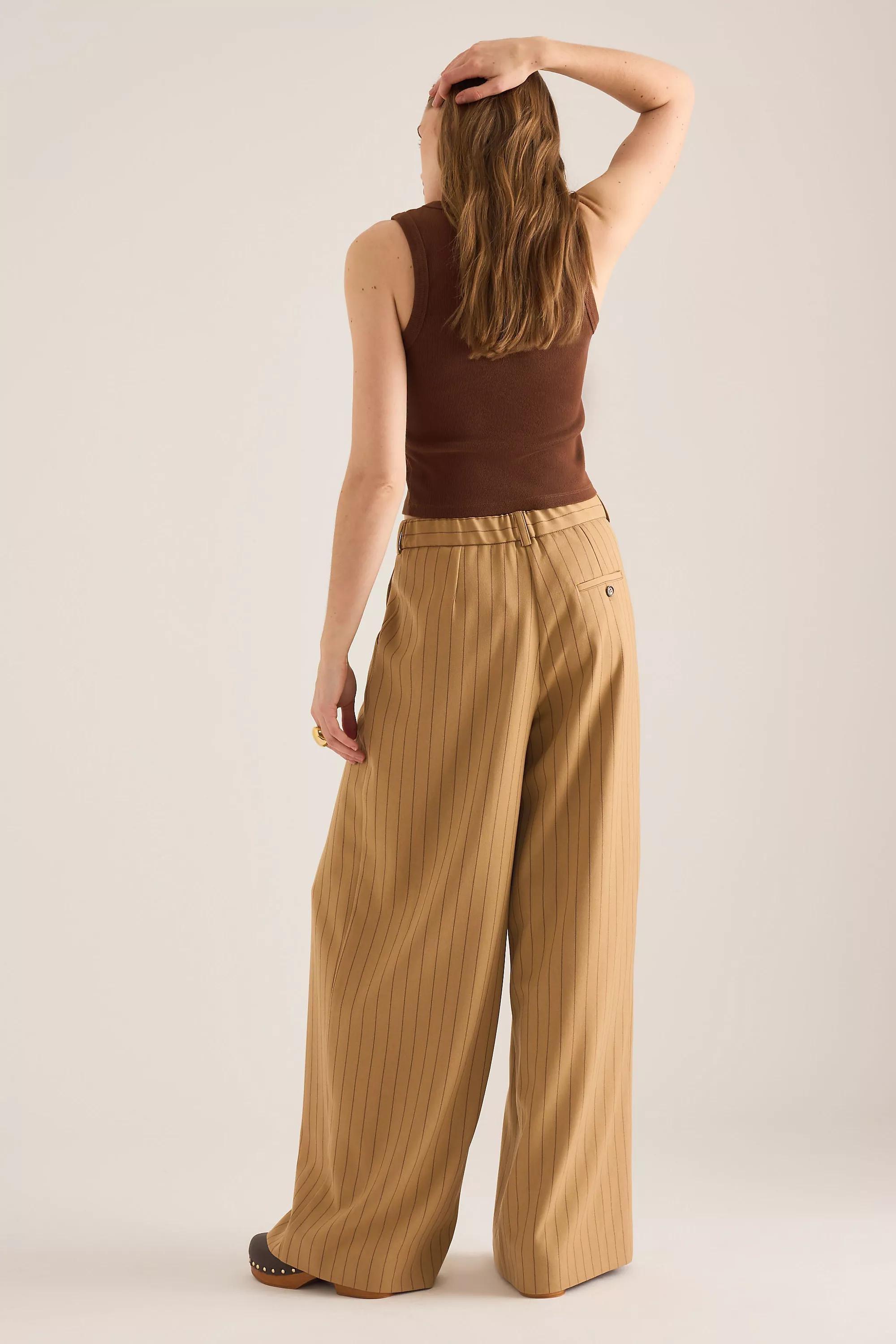 By Maeve Pleated Trousers , Brown, A501_0025, medium