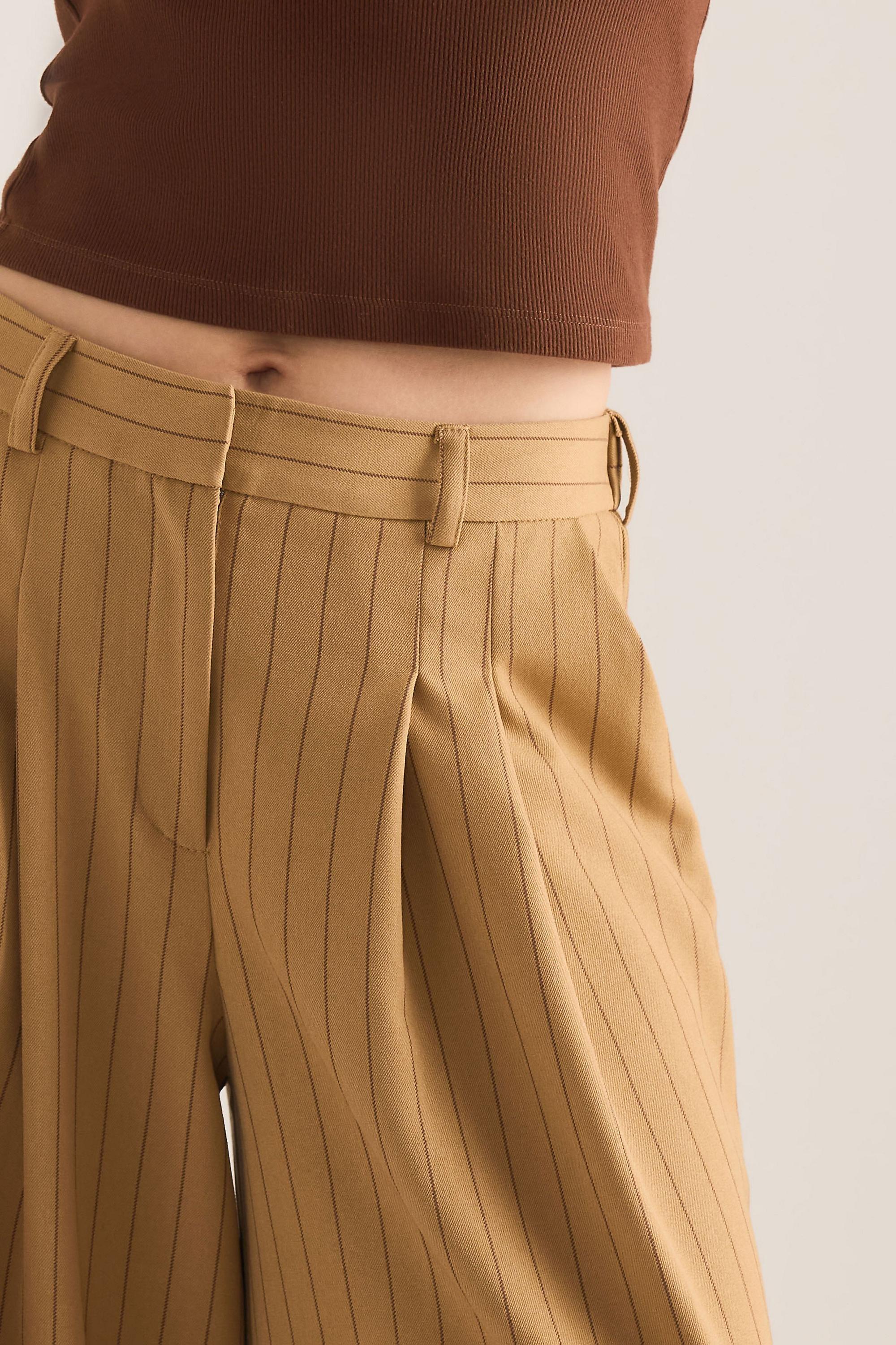 By Maeve Pleated Trousers , Brown, A501_0025, large image number 5