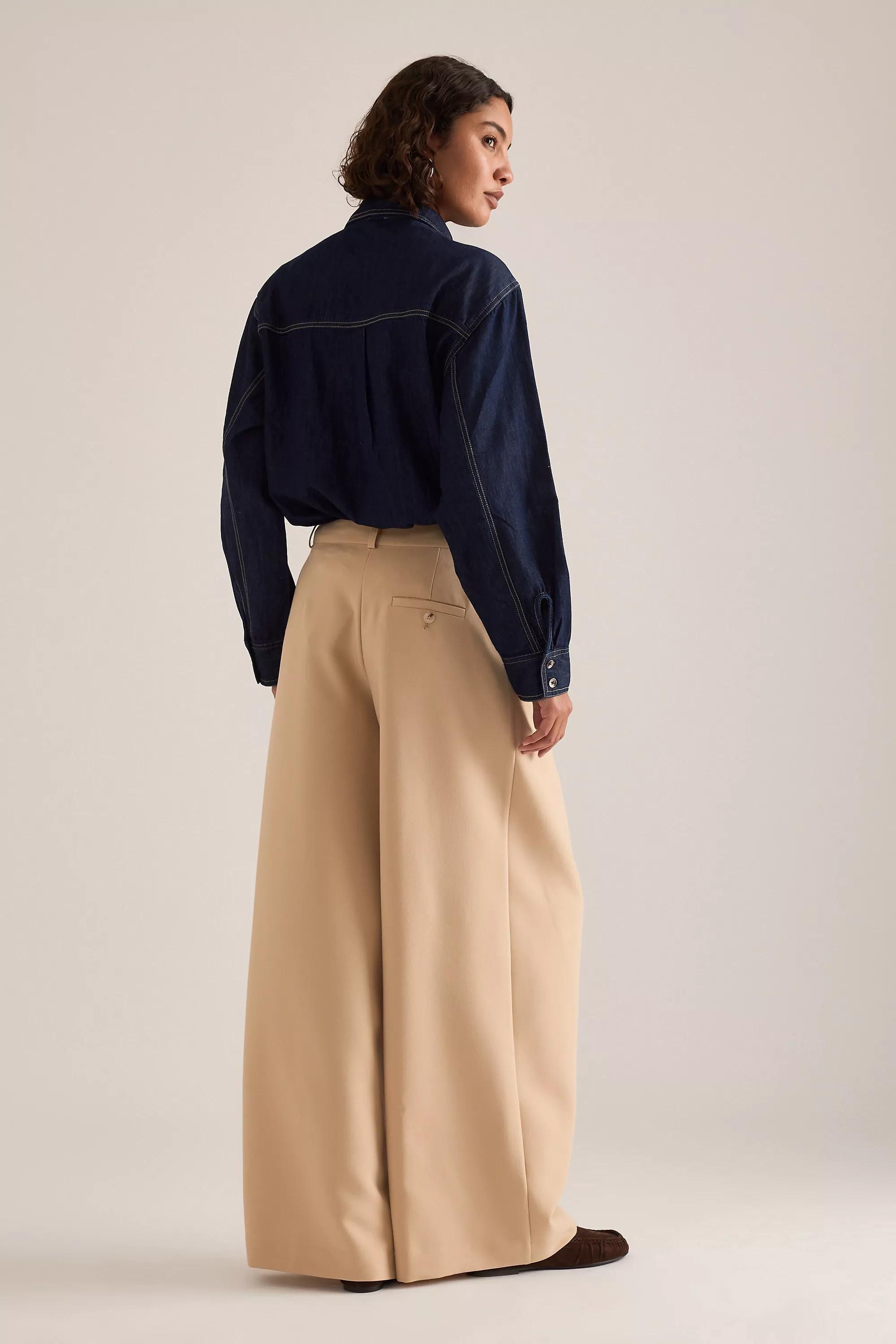 The Avery Pleated Trousers by Maeve, Beige, A501_0024, large image number 2