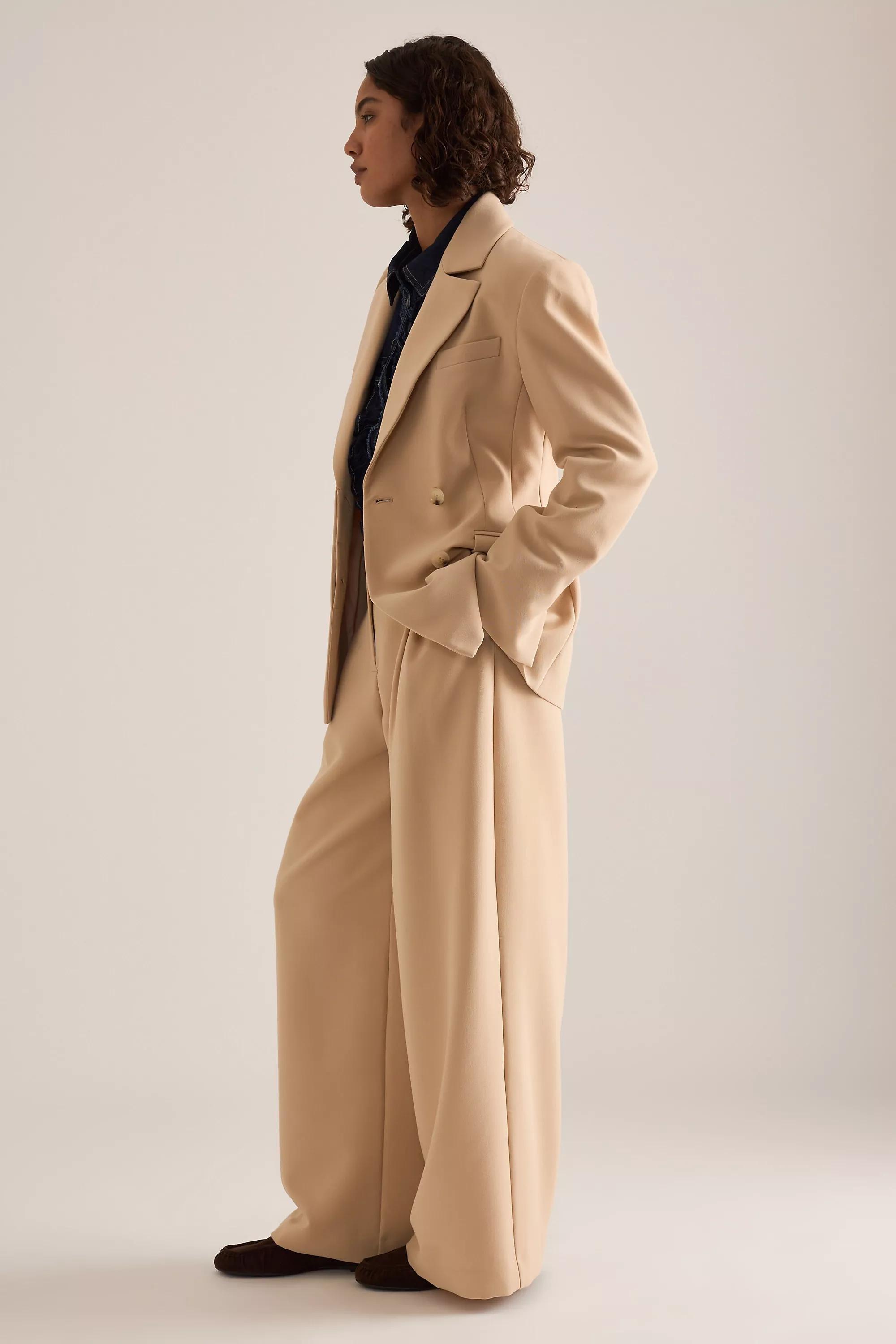 The Avery Pleated Trousers by Maeve, Beige, A501_0024, large image number 6