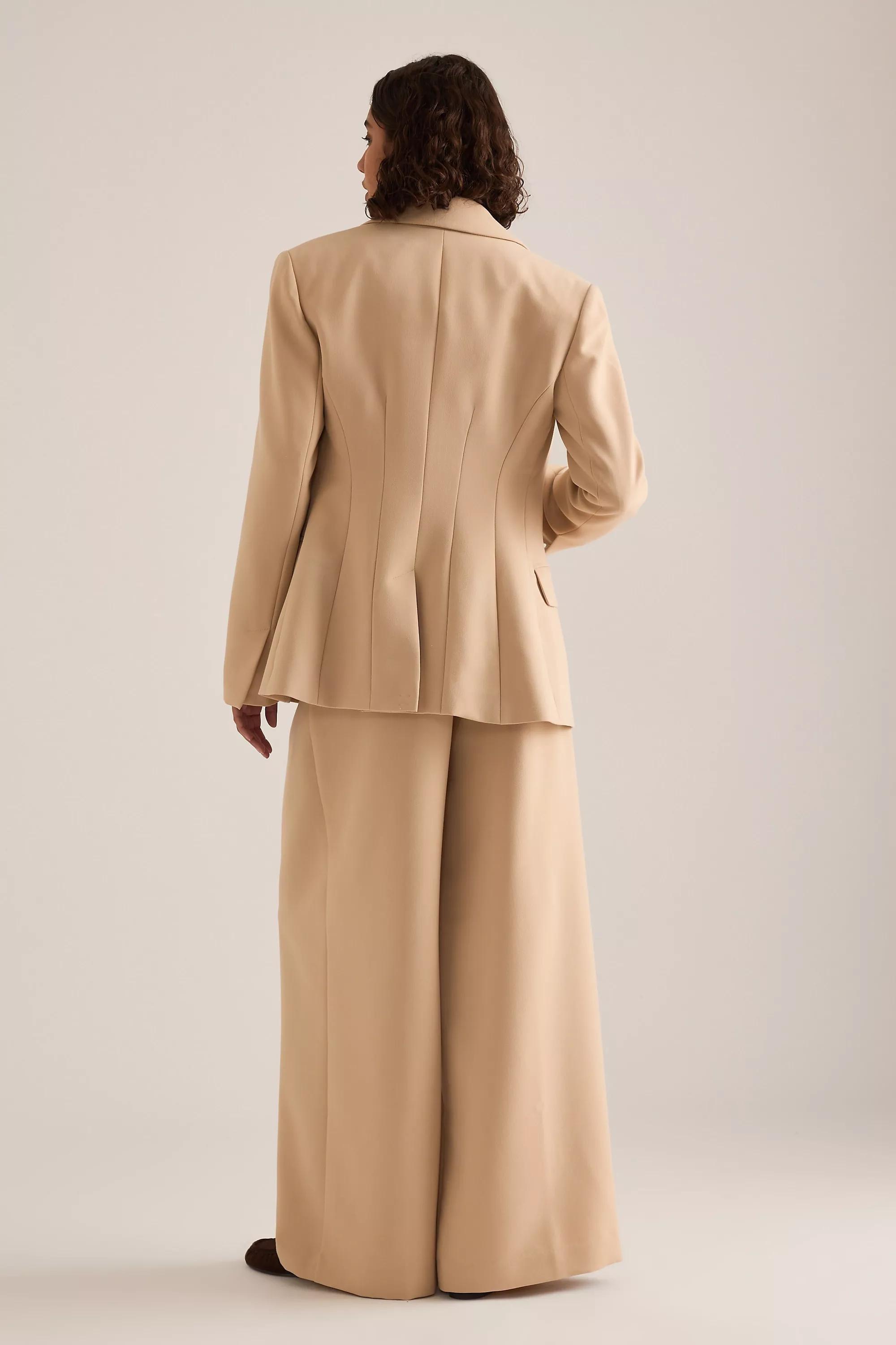 The Avery Pleated Trousers by Maeve, Beige, A501_0024, large image number 7