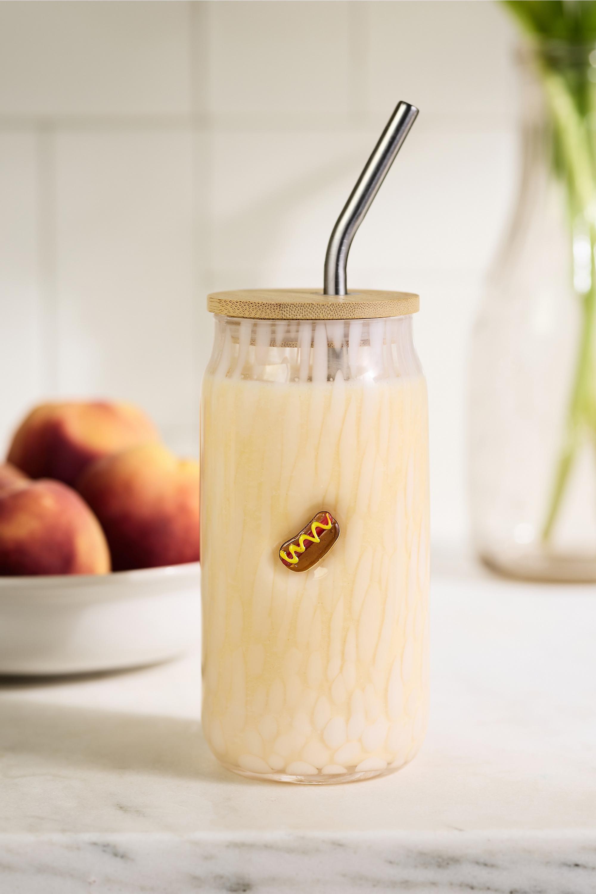 The Confetti Icon Juice Glass Sipper, Brown, Brown, large image number 0