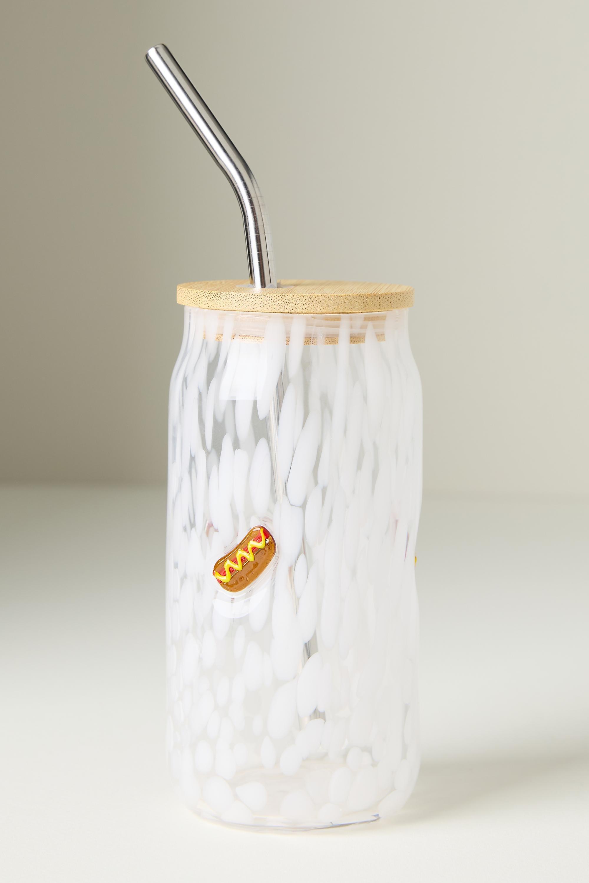 The Confetti Icon Juice Glass Sipper, Brown, Brown, large image number 1