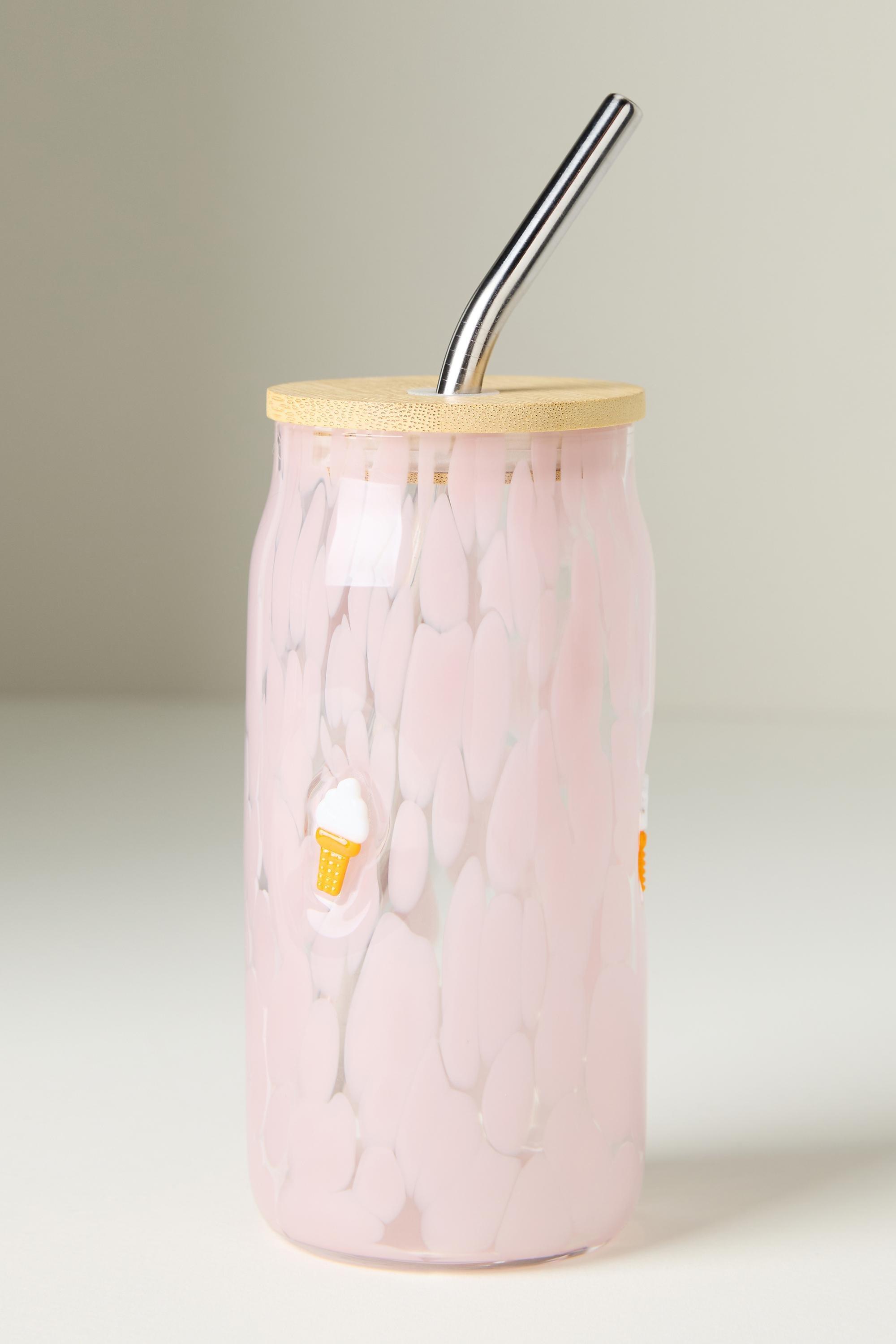 The Confetti Icon Juice Glass Sipper, Pink, A501_0644, large image number 1