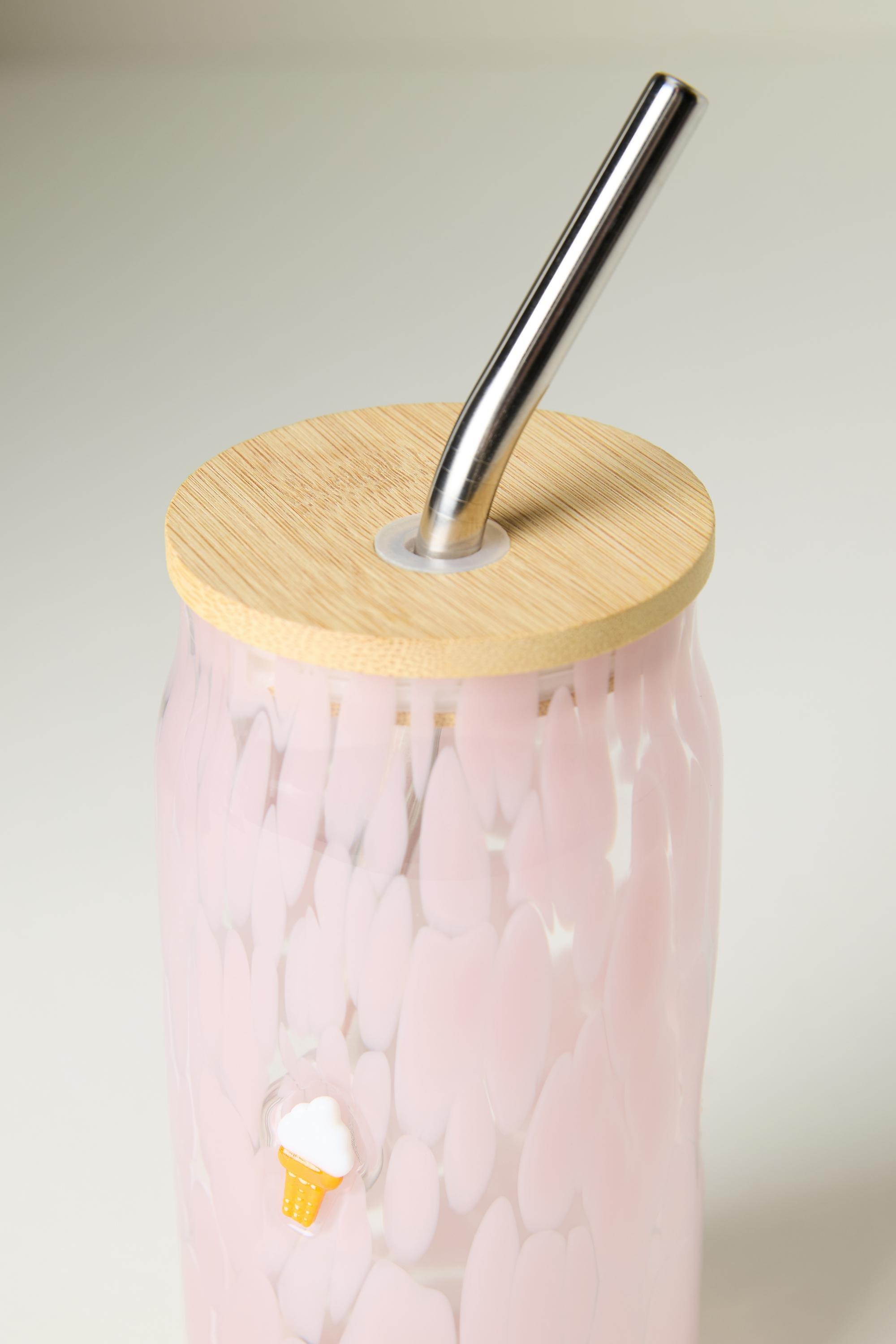 The Confetti Icon Juice Glass Sipper, Pink, A501_0644, medium