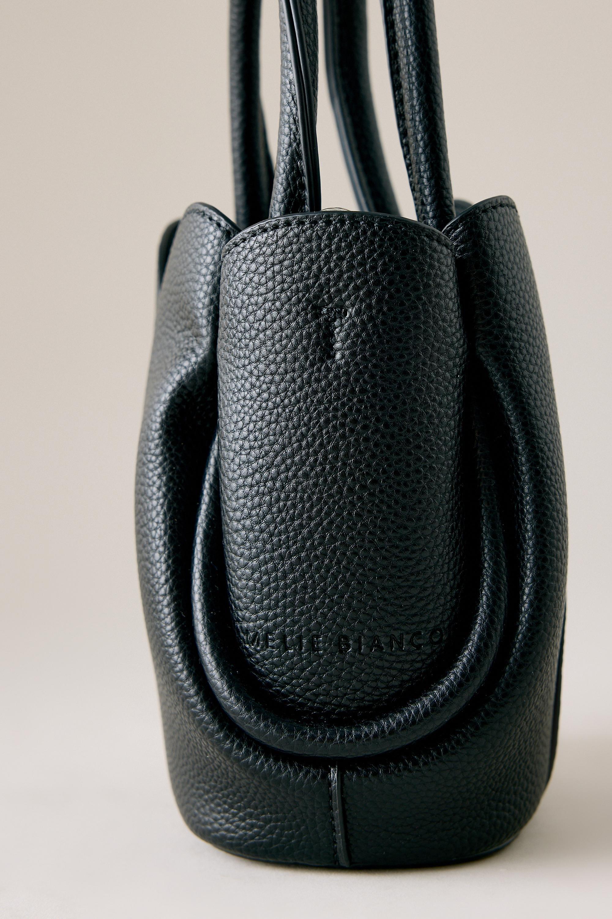 Melie Bianco Tulip Top-Handle Crossbody Mini Tote Bag, Black, Black, large image number 2
