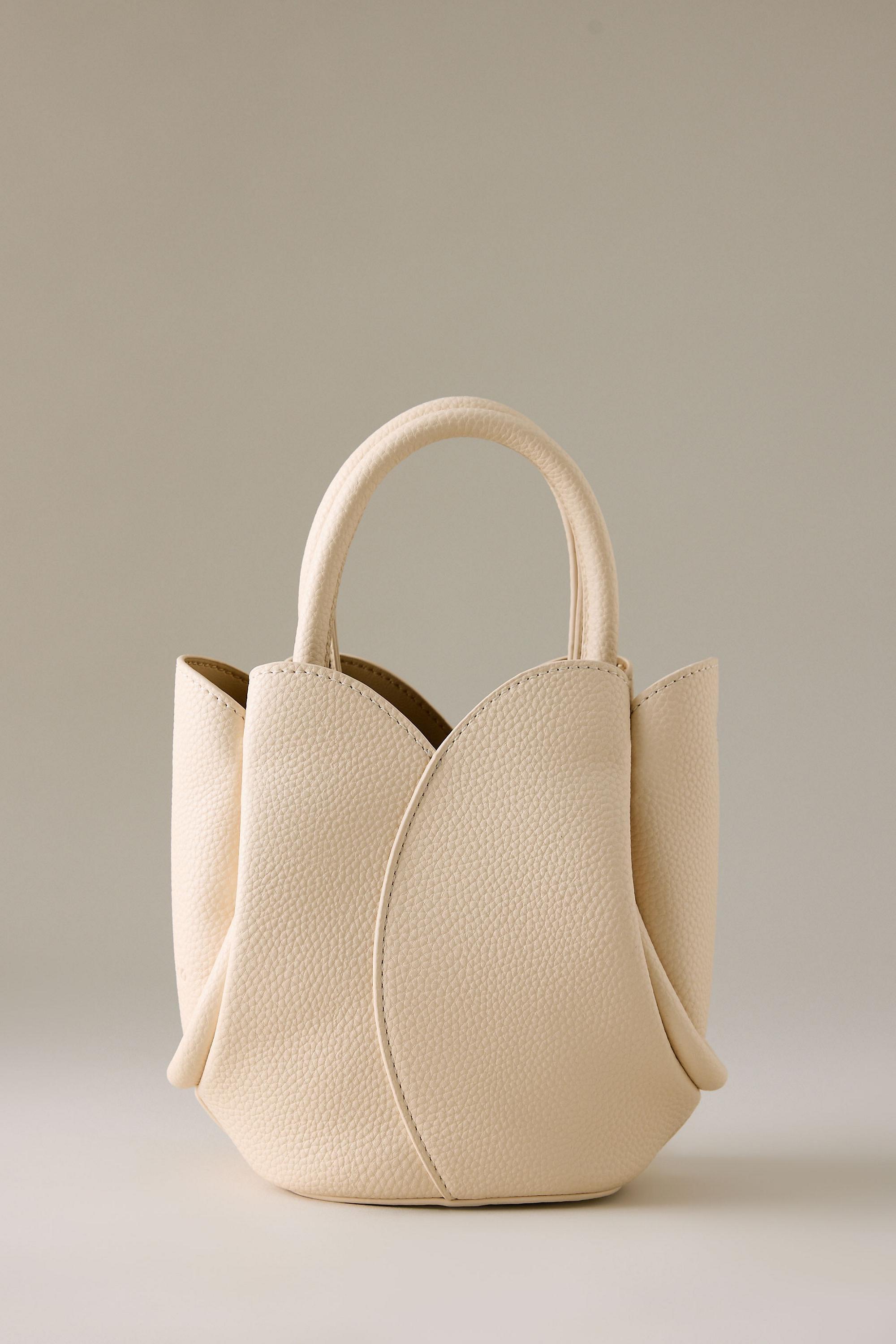 Melie Bianco Tulip Top-Handle Crossbody Mini Tote Bag, Beige, A501_0013, large image number 0