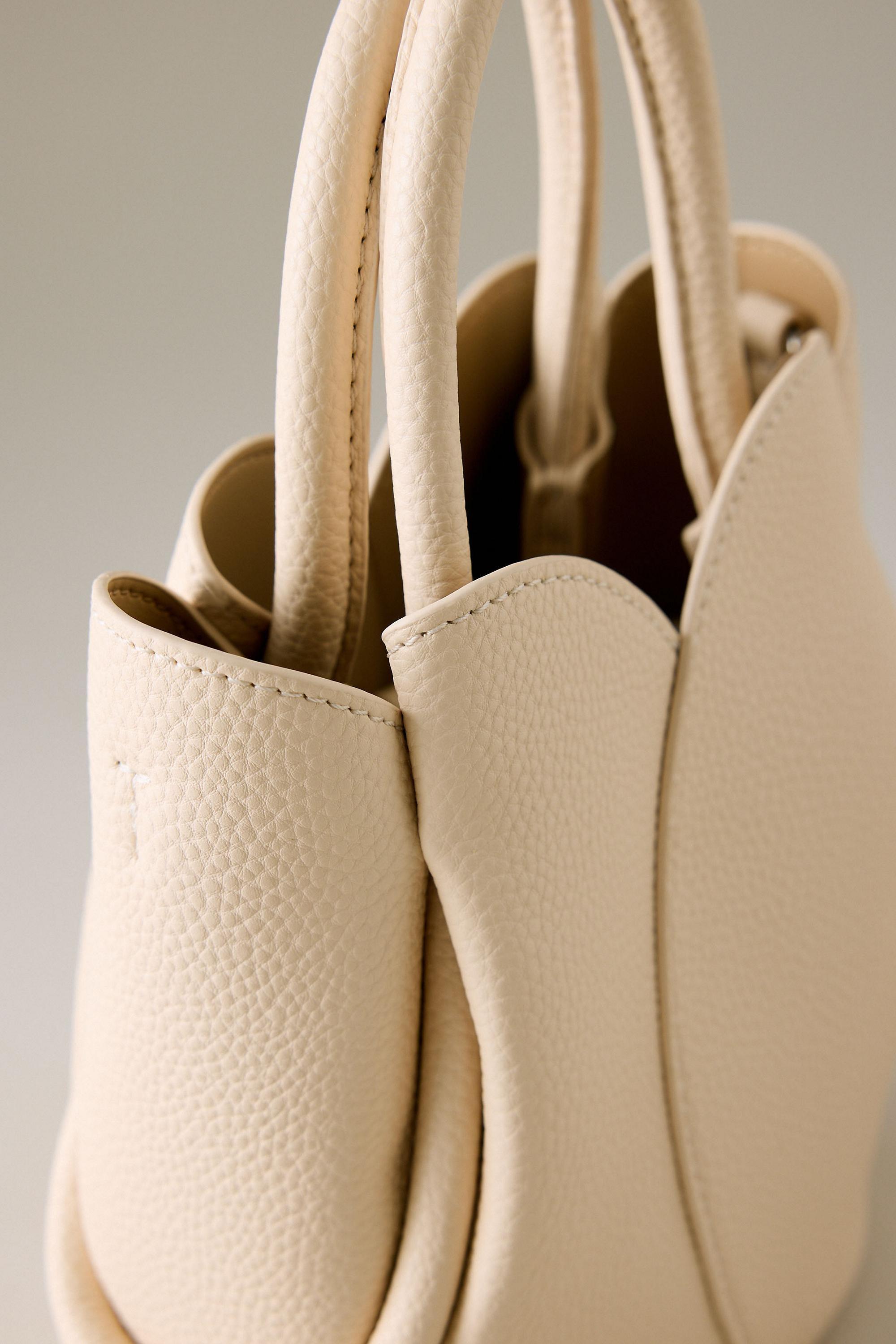 Melie Bianco Tulip Top-Handle Crossbody Mini Tote Bag, Beige, A501_0013, large image number 3