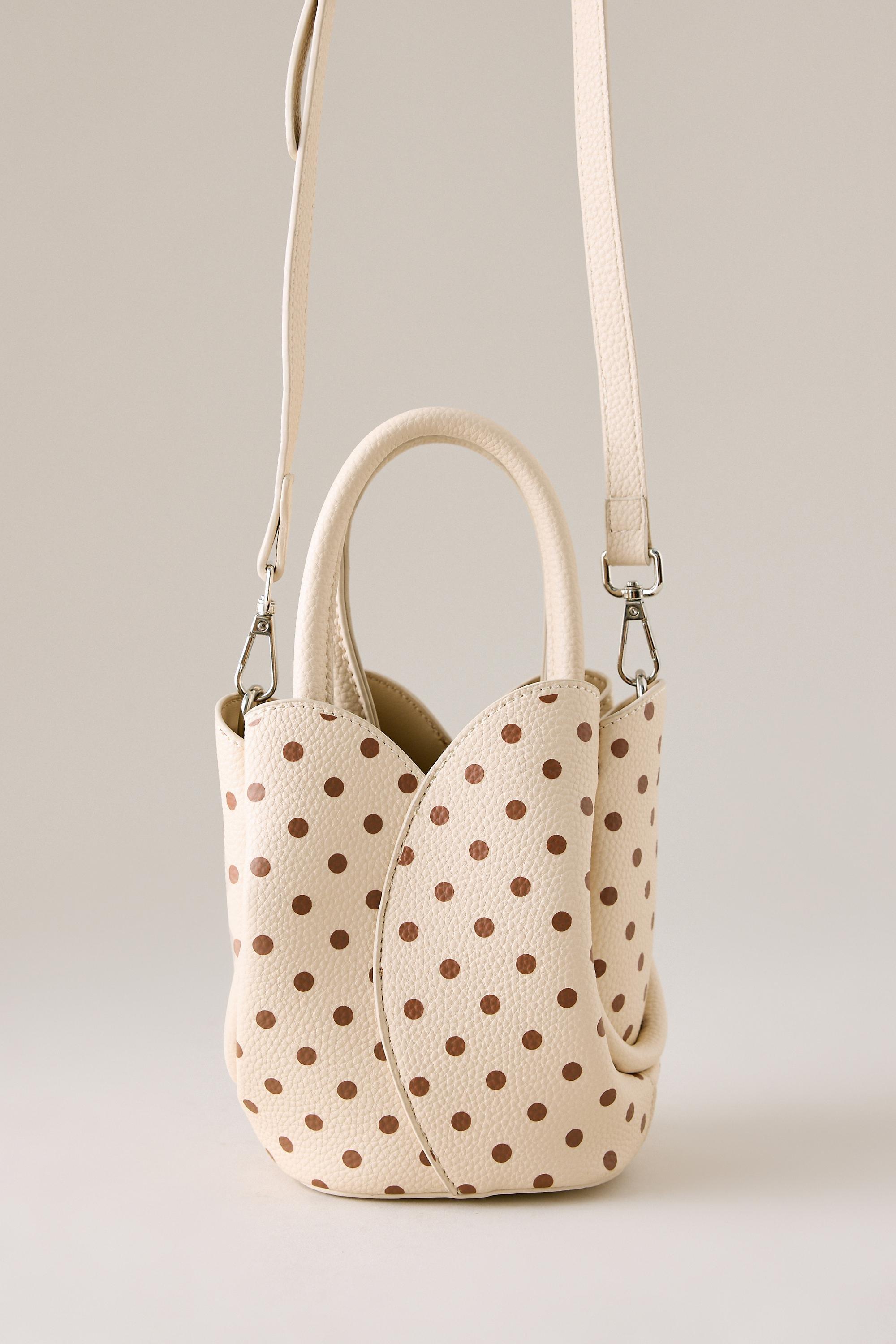Melie Bianco Tulip Top-Handle Crossbody Mini Tote Bag, Beige, Multicolour, large image number 0