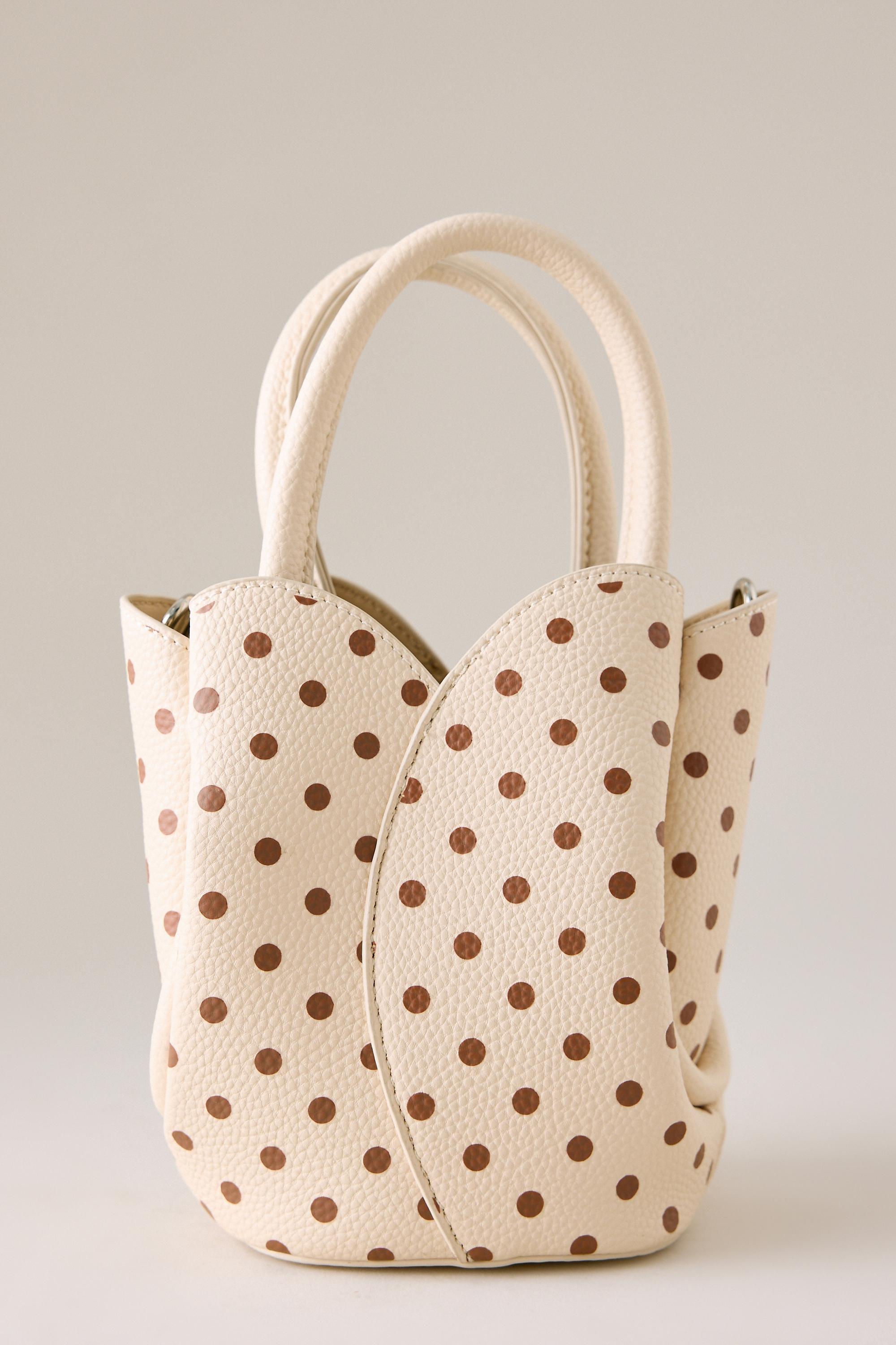 Melie Bianco Tulip Top-Handle Crossbody Mini Tote Bag, Beige, Multicolour, large image number 3