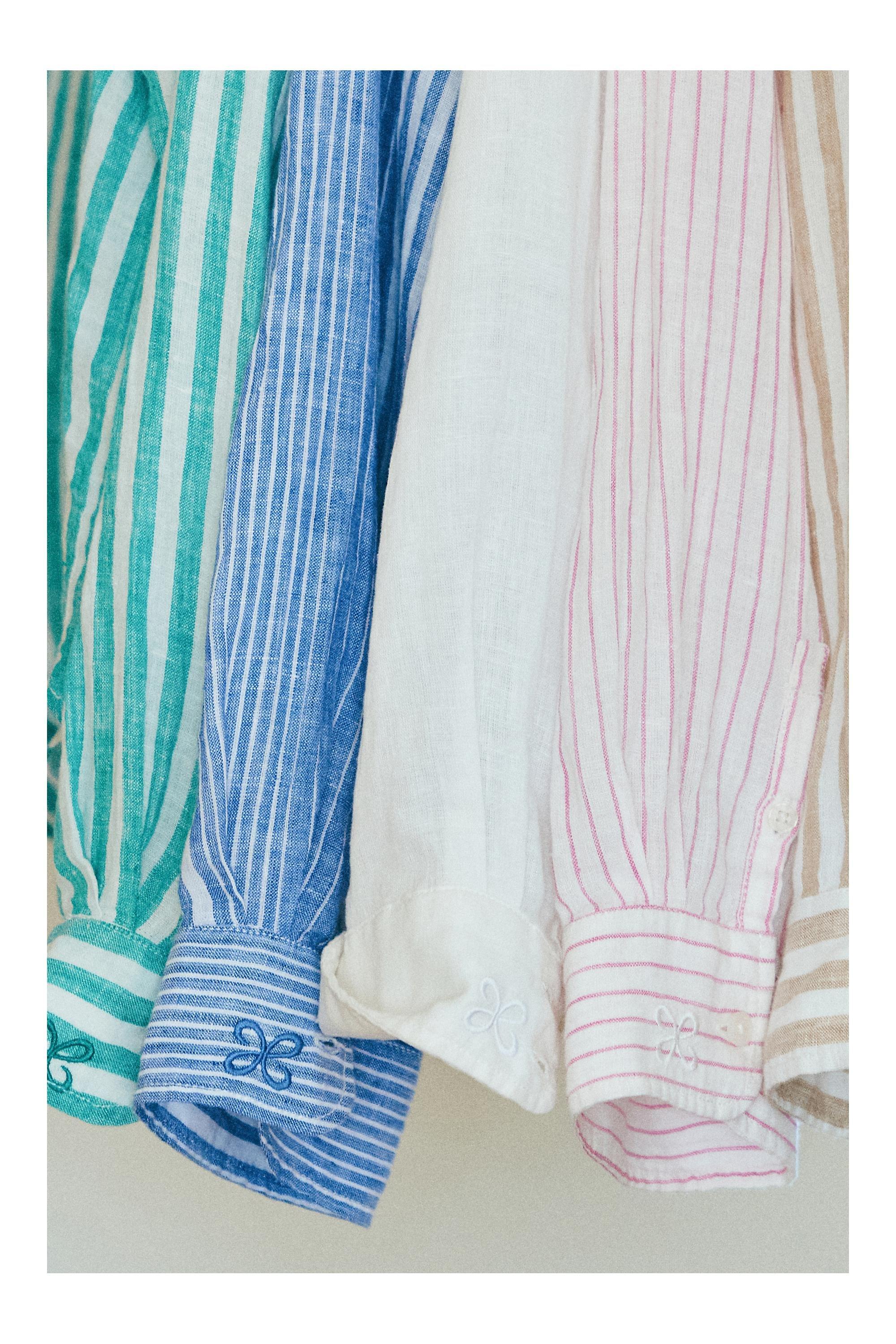 The Shrunken Linen Bennet Button-Down Shirt, Blue, A501_0546, large image number 4