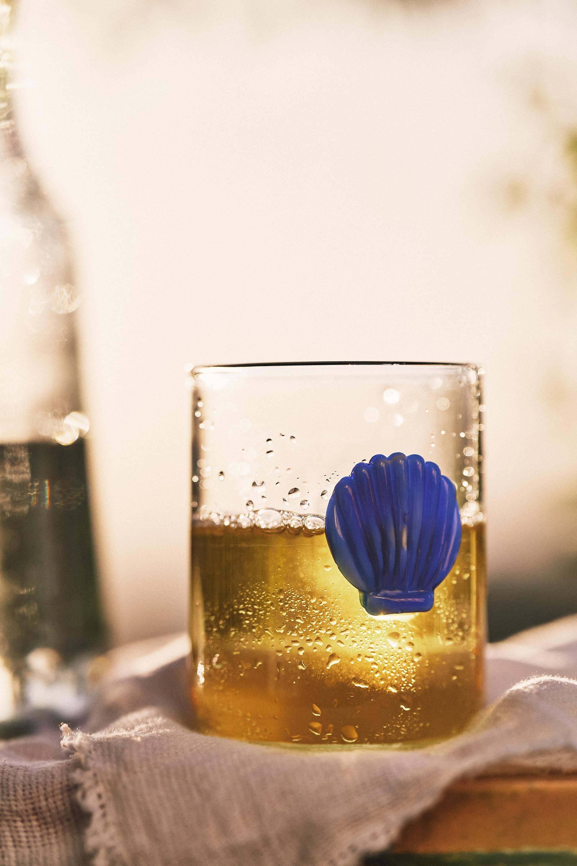 Love Notes Icon Juice Glass, Blue, Blue, large image number 0