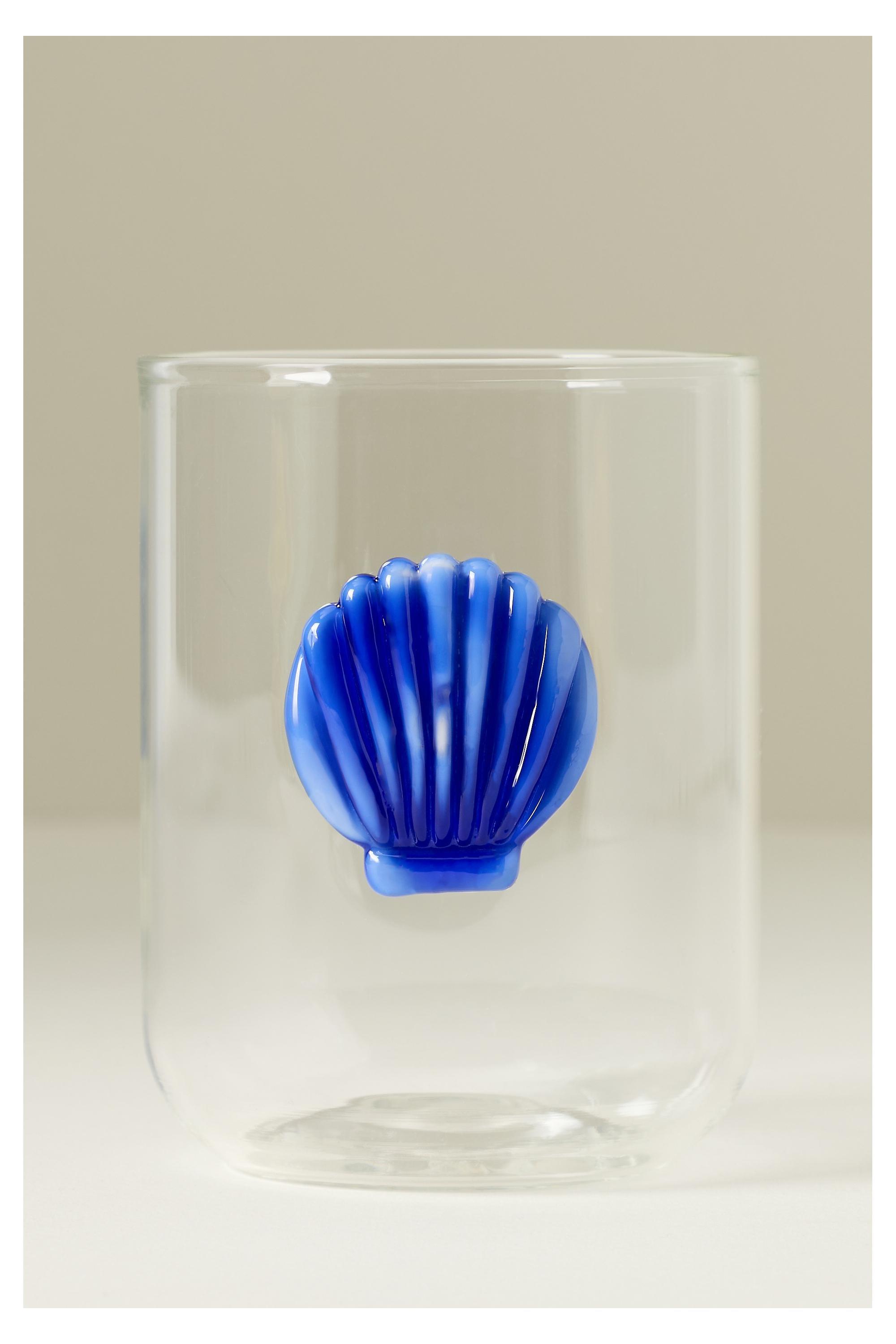 Love Notes Icon Juice Glass, Blue, Blue, large image number 1