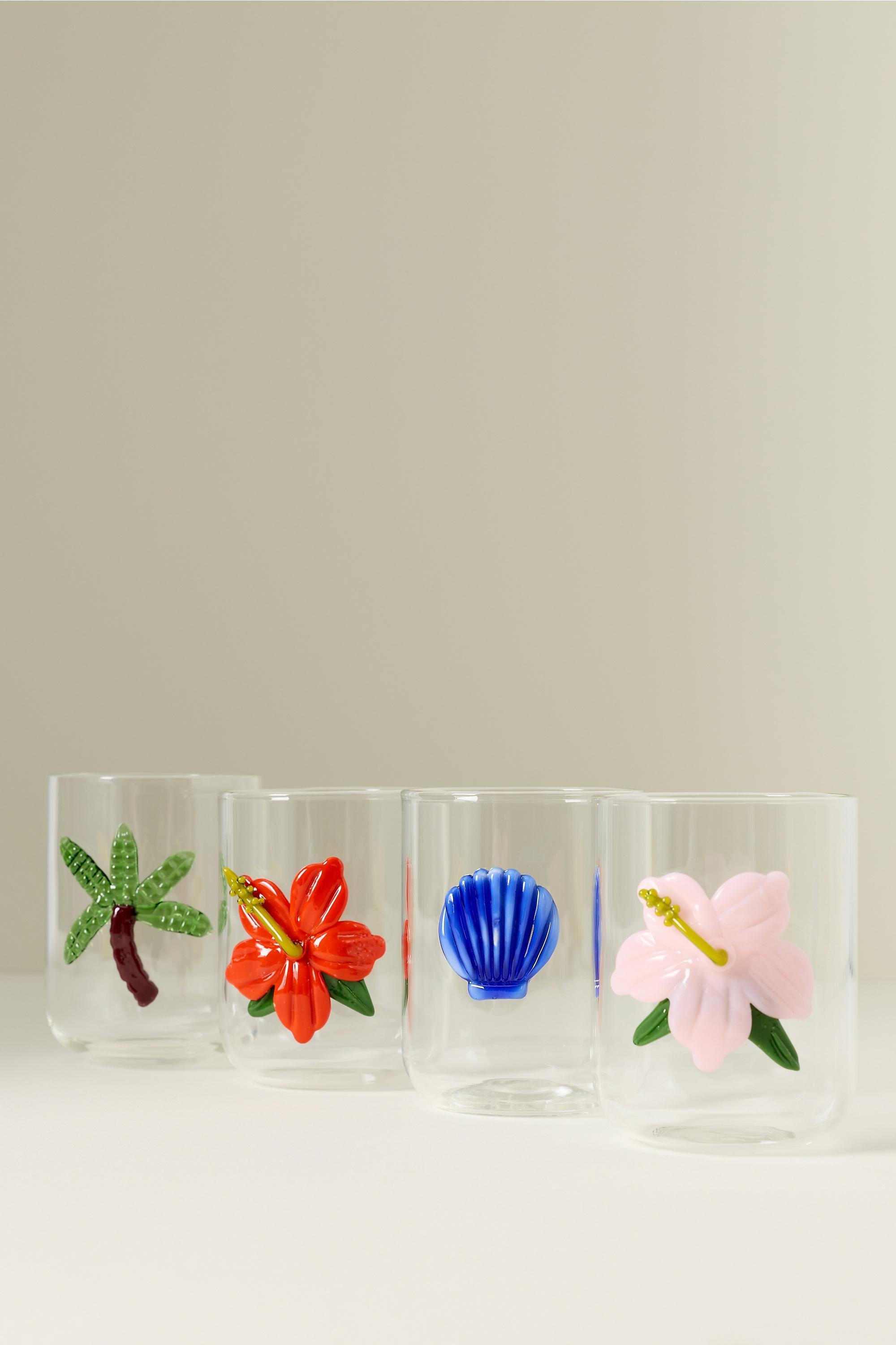 Love Notes Icon Juice Glass, Blue, Blue, large image number 2