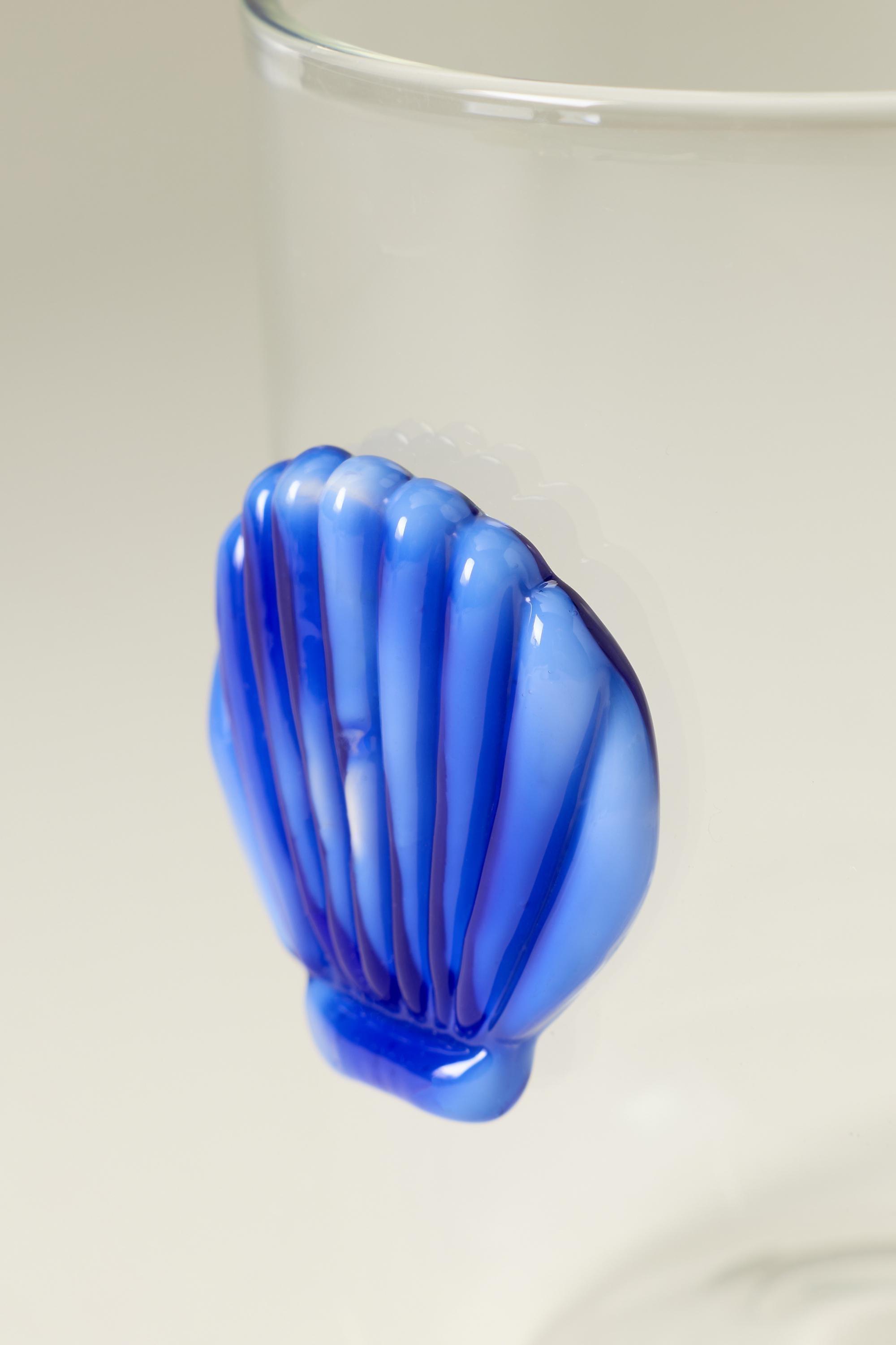 Love Notes Icon Juice Glass, Blue, Blue, large image number 3