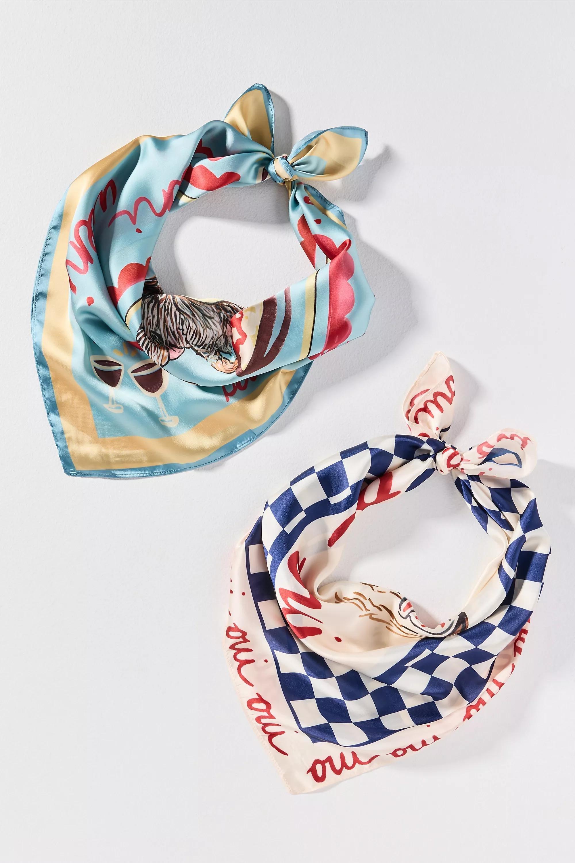 By Anthropologie Hair Scarves, Set Of 2, Blue, A501_0049, large image number 0