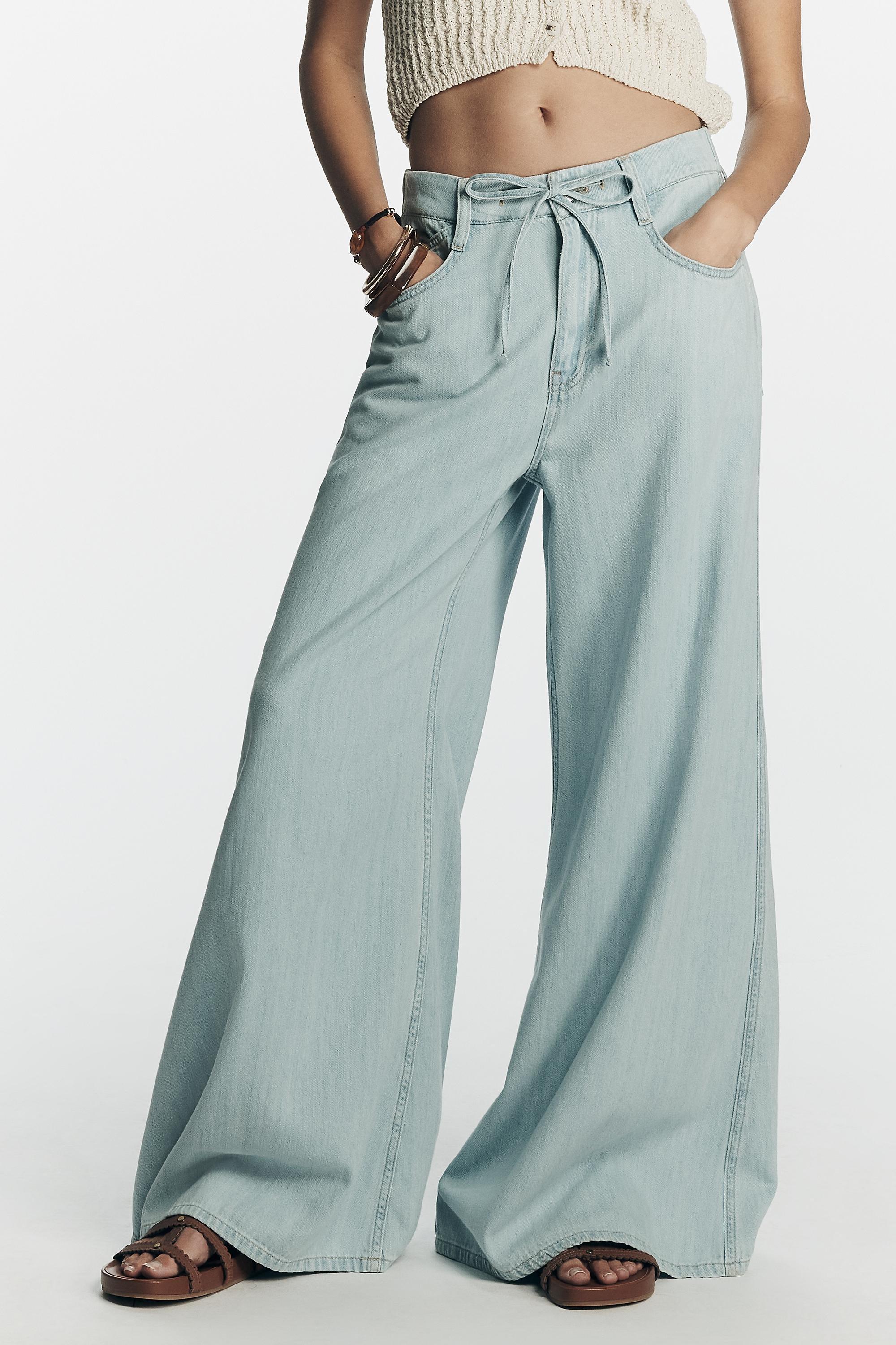 Pilcro Polished Pull-On High-Rise Trouser Jeans, Blue, A501_0092, large image number 3