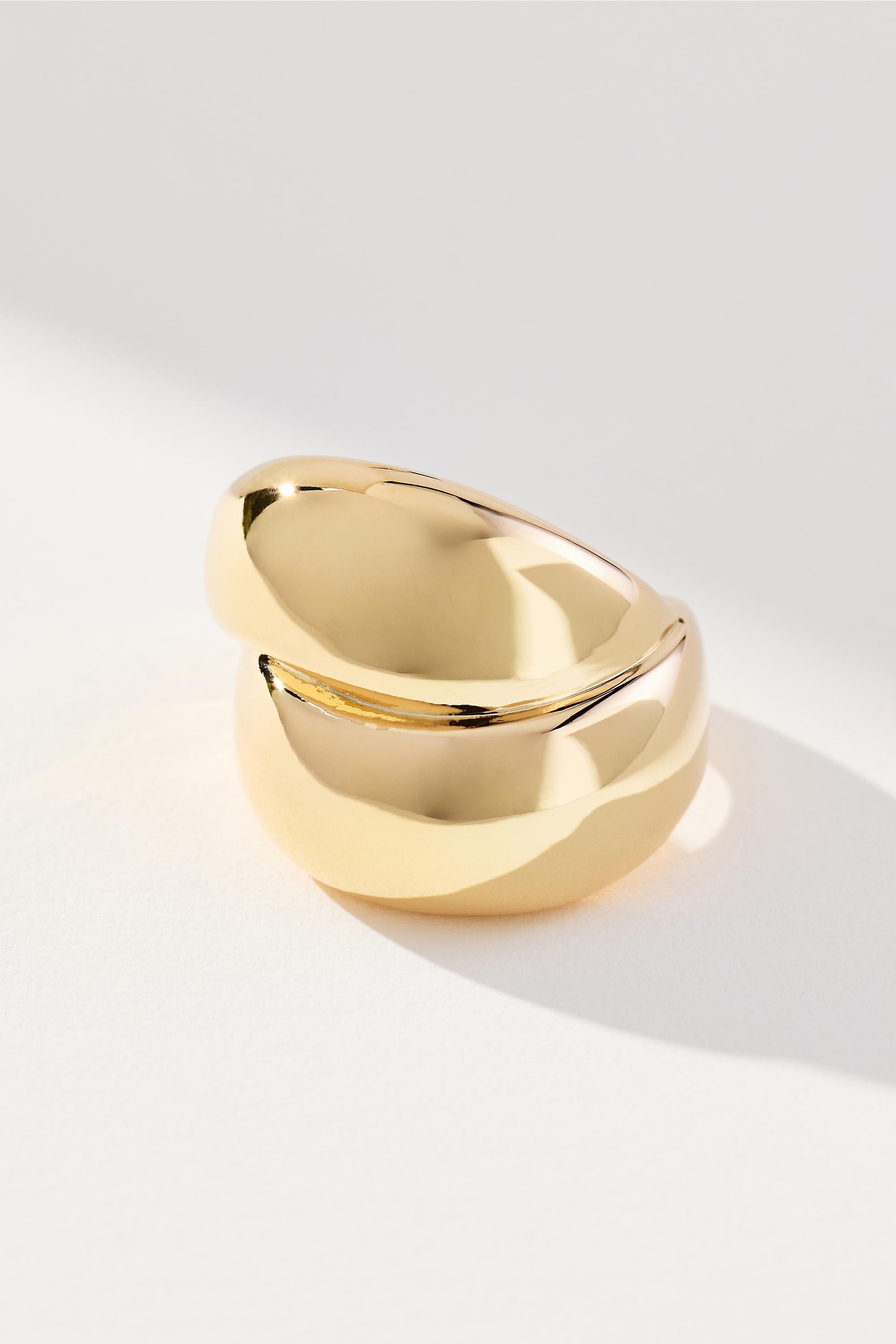 Faux Stacked Metal Cocktail Ring, Gold, A501_0070, large image number 0