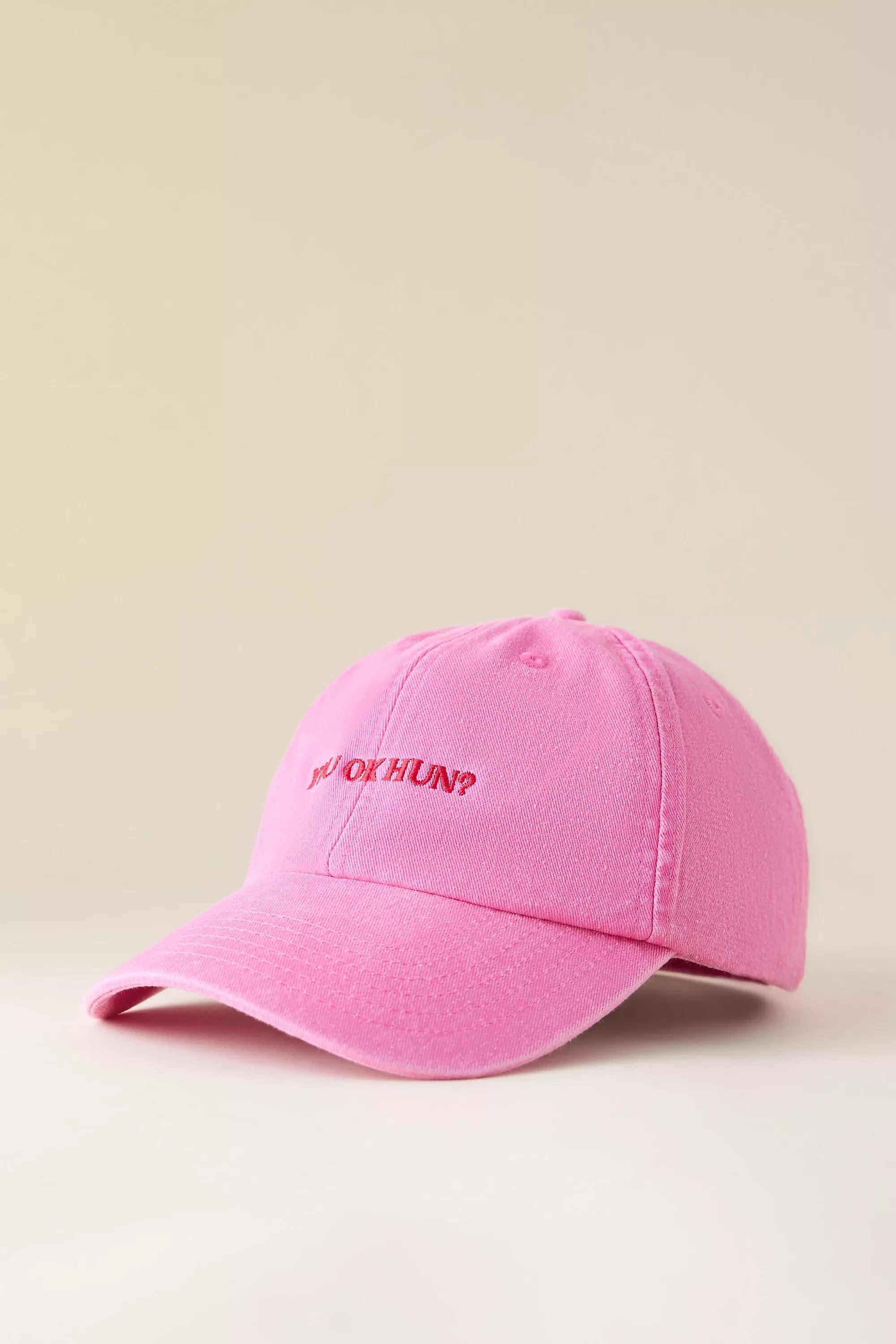 PINK You Ok Hun Embroidered Baseball Cap, A501_0066, large image number 0