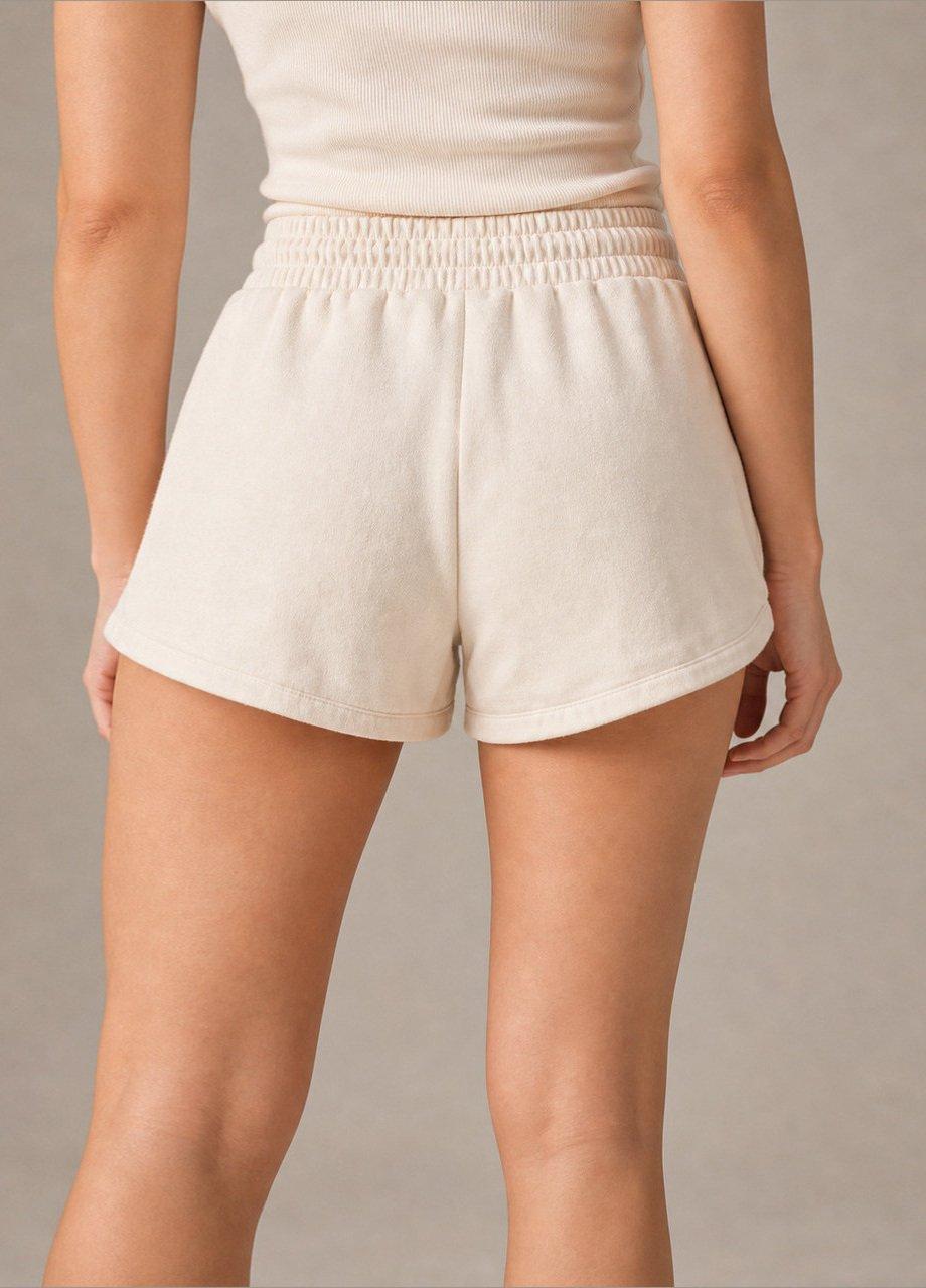 Drawstring Sweat Shorts, Cream, Cream, large image number 2